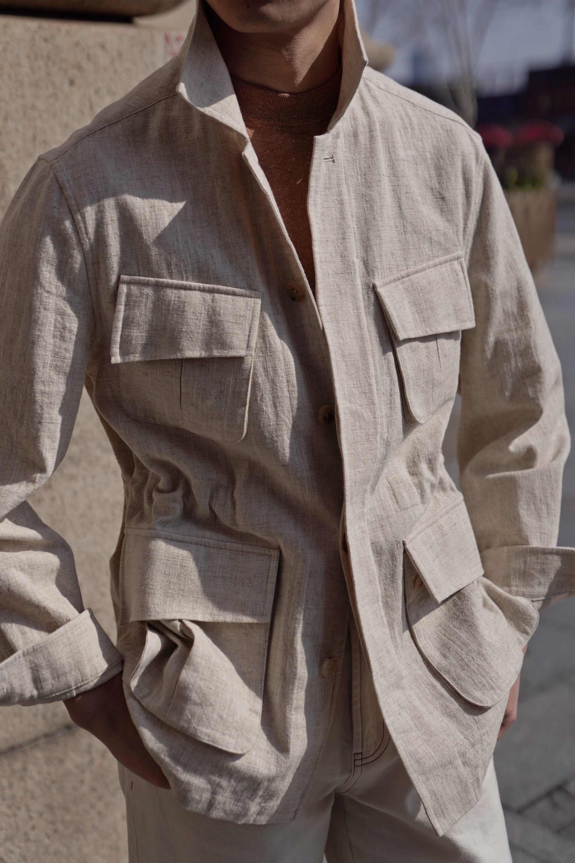 Oatmeal Linen Cotton M42 Jacket