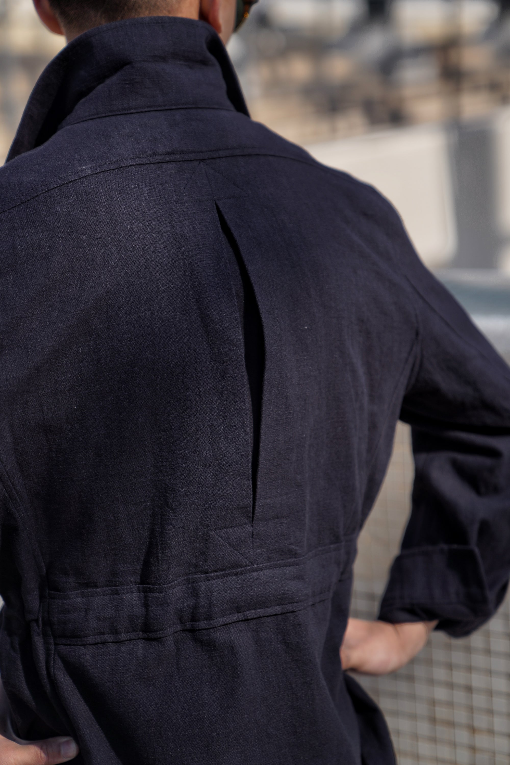 Ink Blue Linen Cotton M42 Jacket