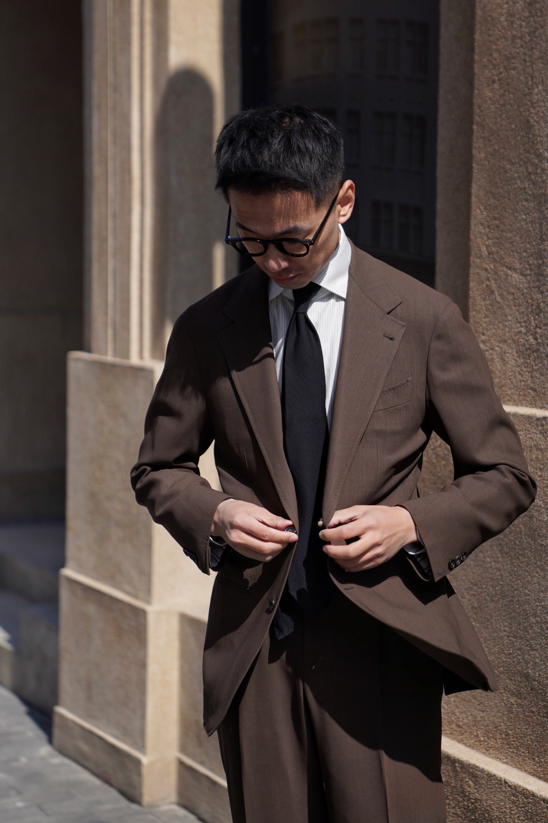 MTO Tobacco Hightwist Wool Suit #332