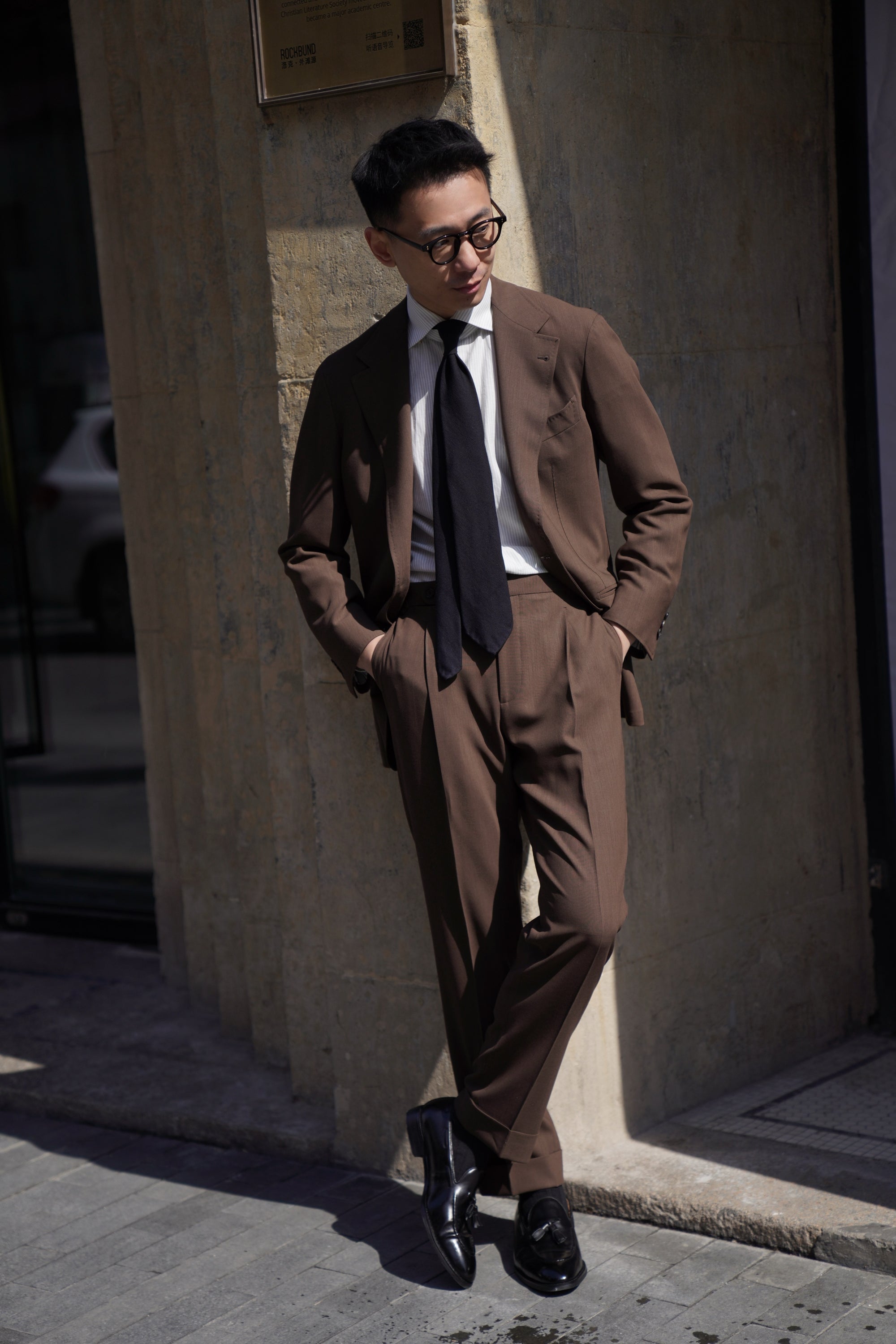 MTO Tobacco Hightwist Wool Suit #332