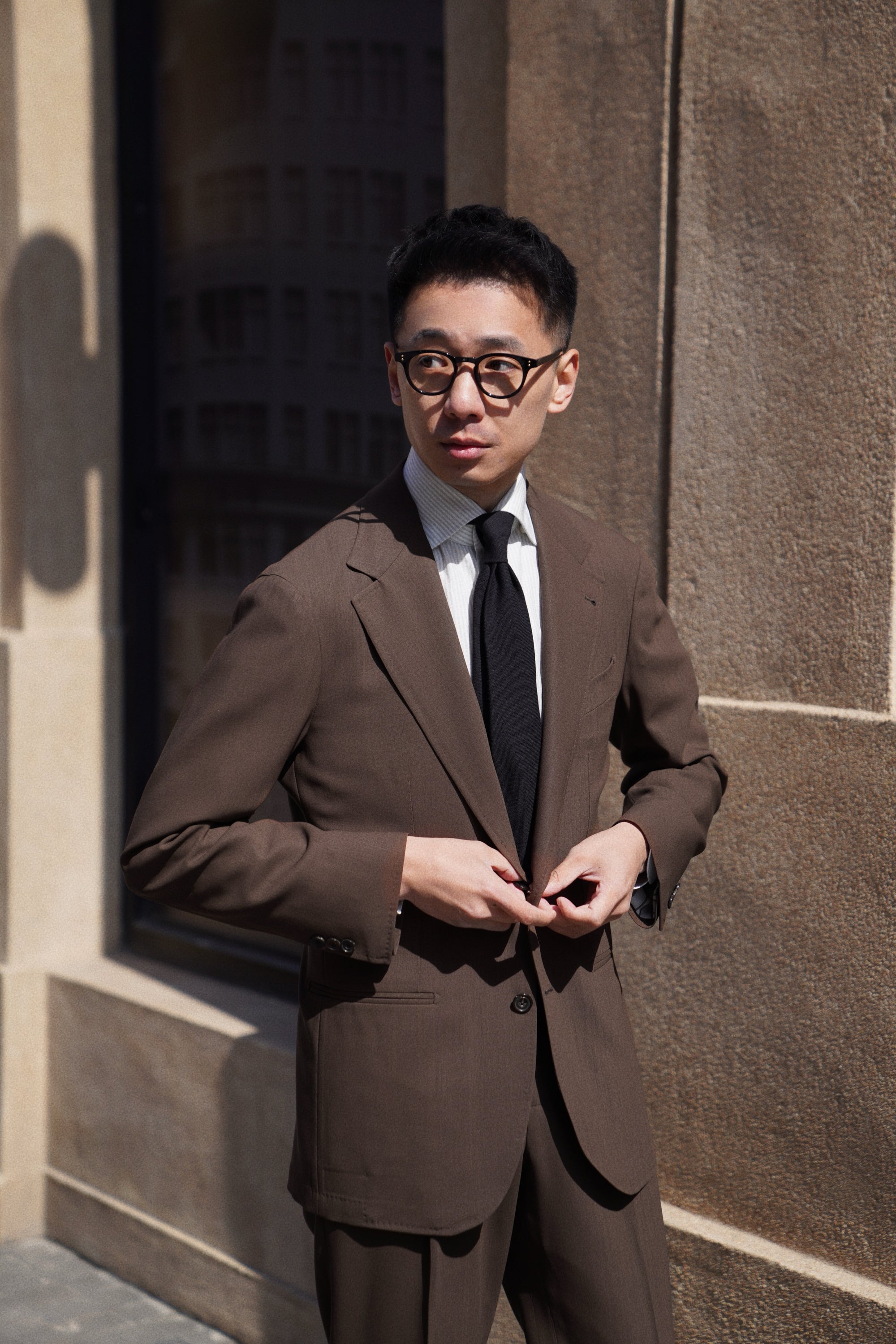MTO Tobacco Hightwist Wool Suit #332