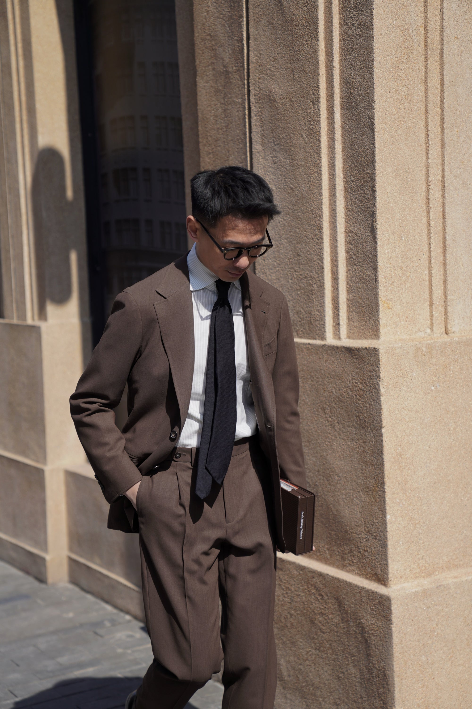 MTO Tobacco Hightwist Wool Suit #332