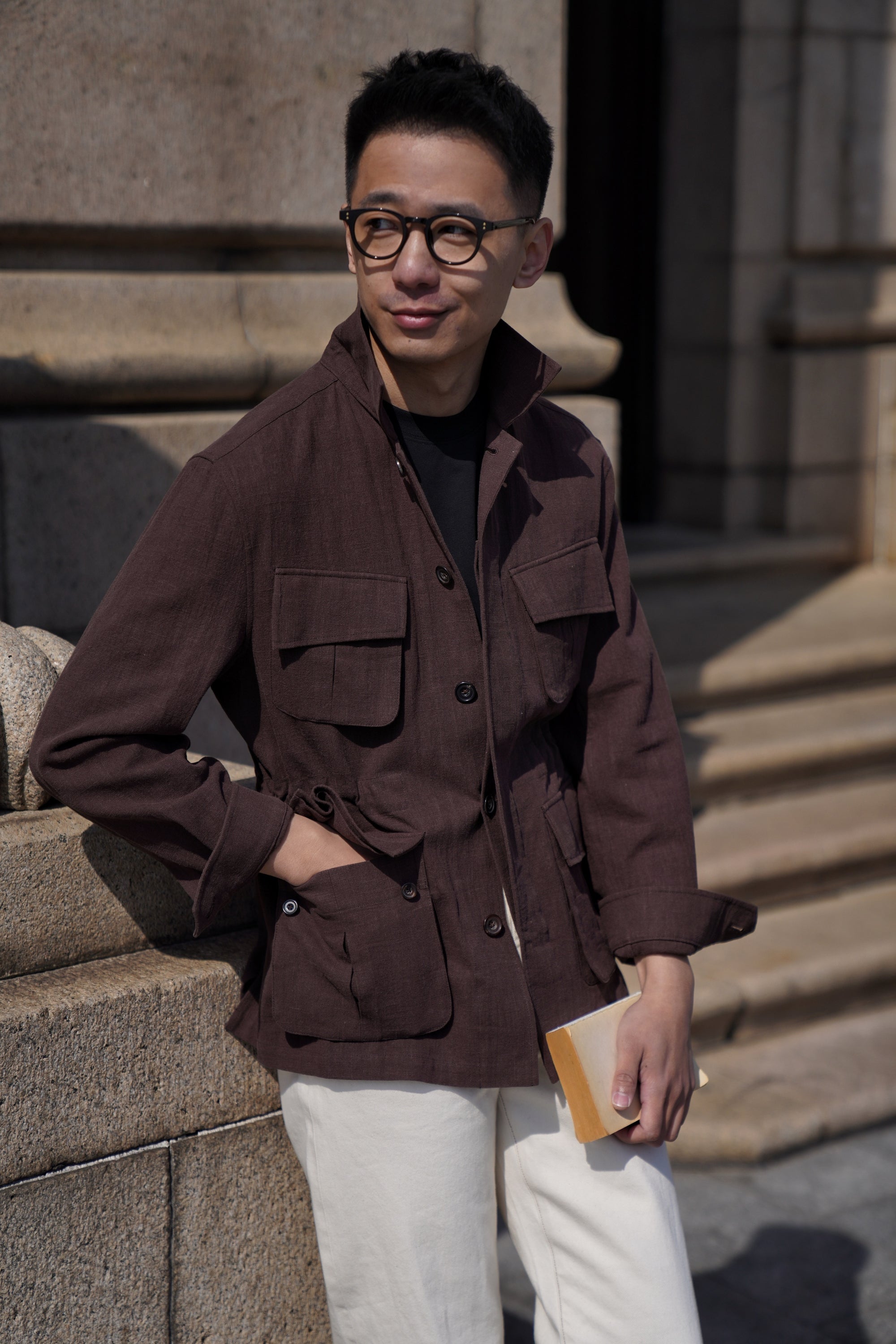 Chocolate Linen Cotton M42 Jacket