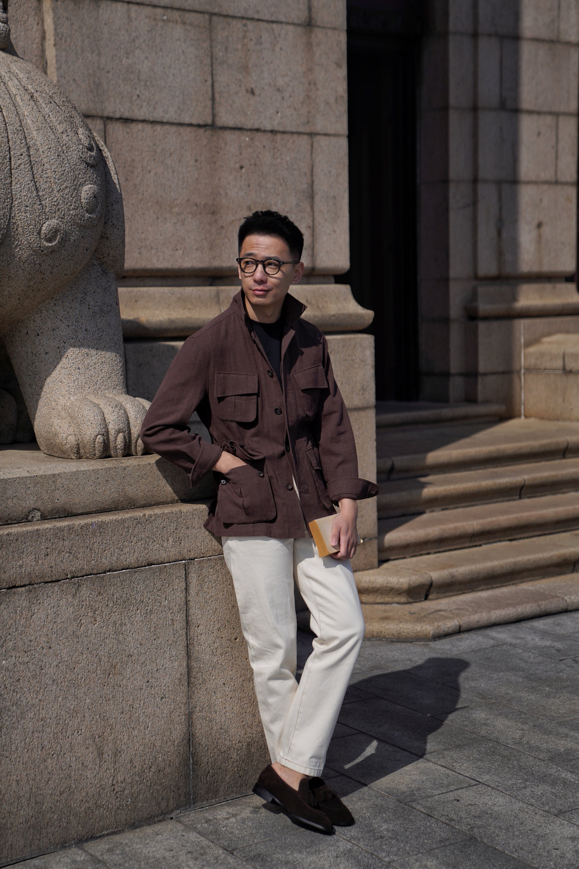 Chocolate Linen Cotton M42 Jacket