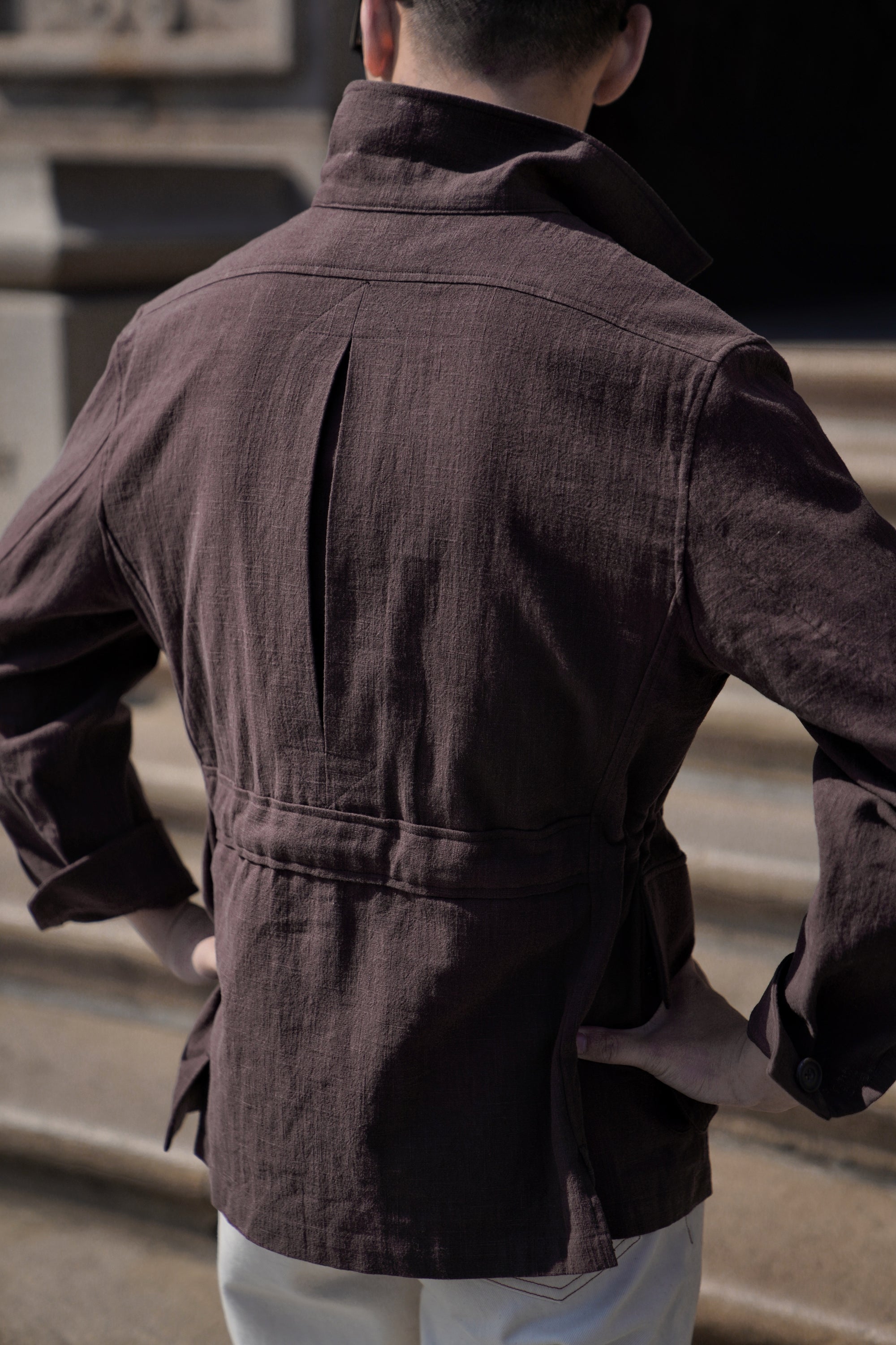 Chocolate Linen Cotton M42 Jacket