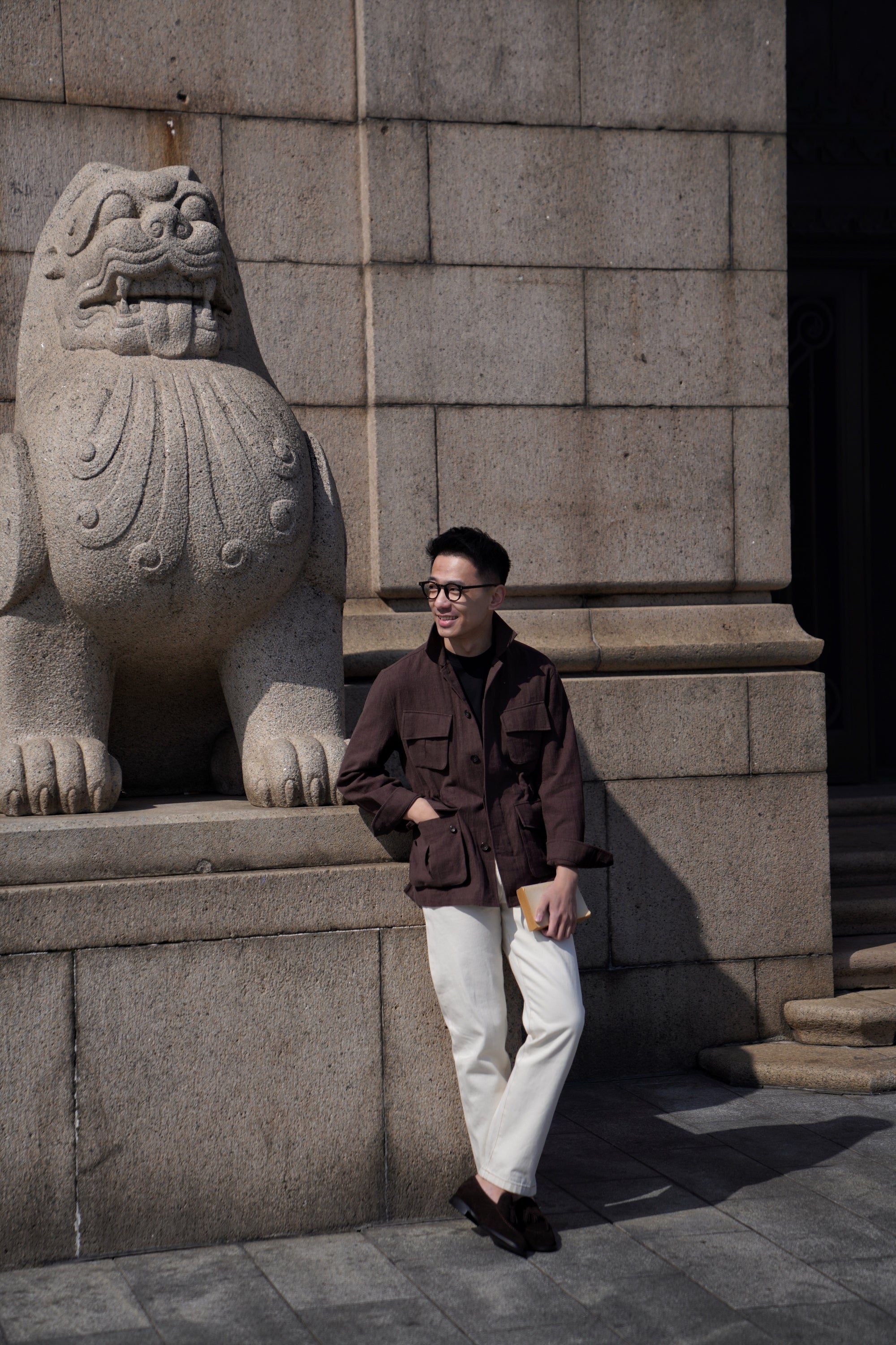 Chocolate Linen Cotton M42 Jacket