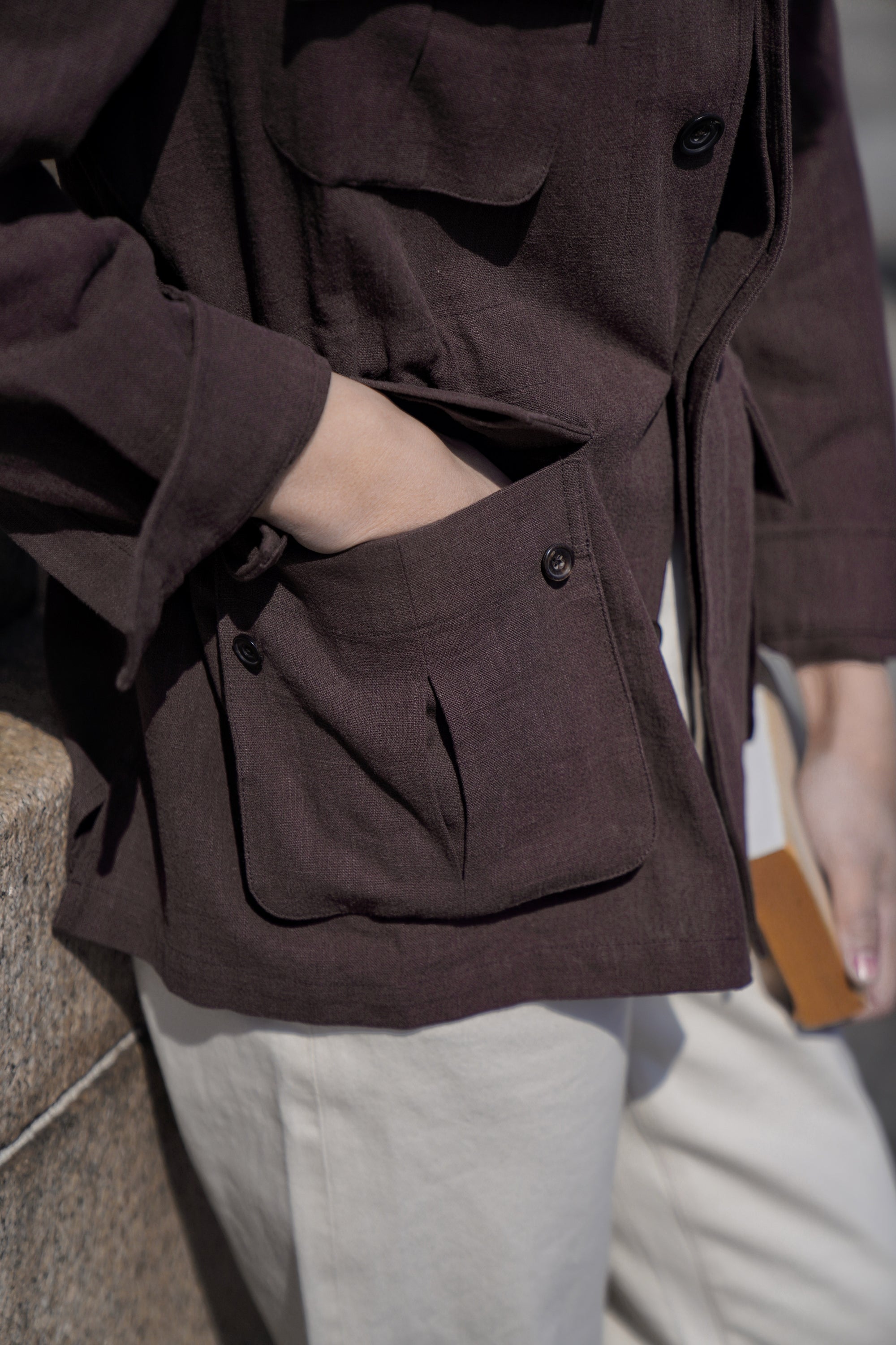 Chocolate Linen Cotton M42 Jacket