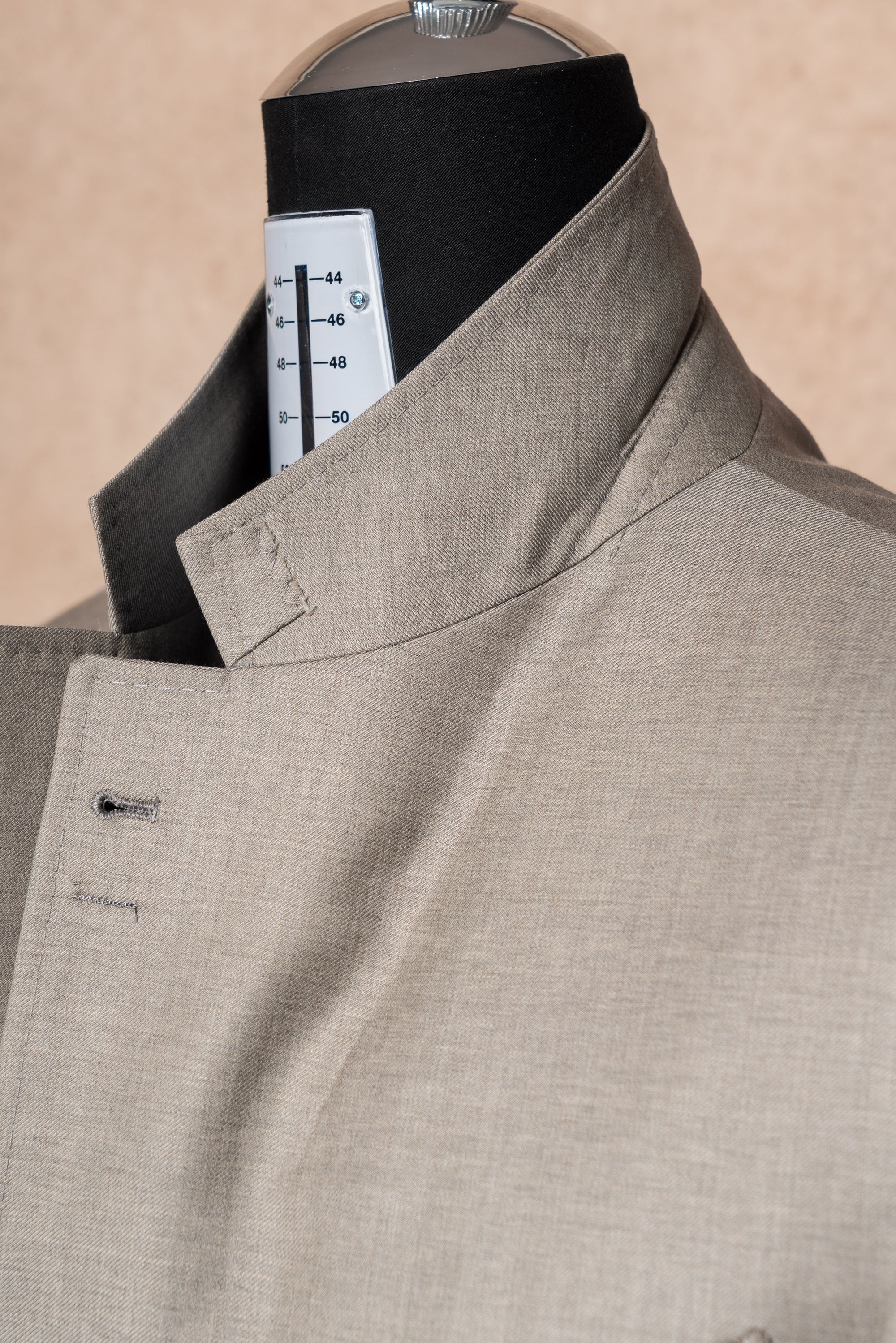 MTO Taupe Twill 120s Wool Suit #386