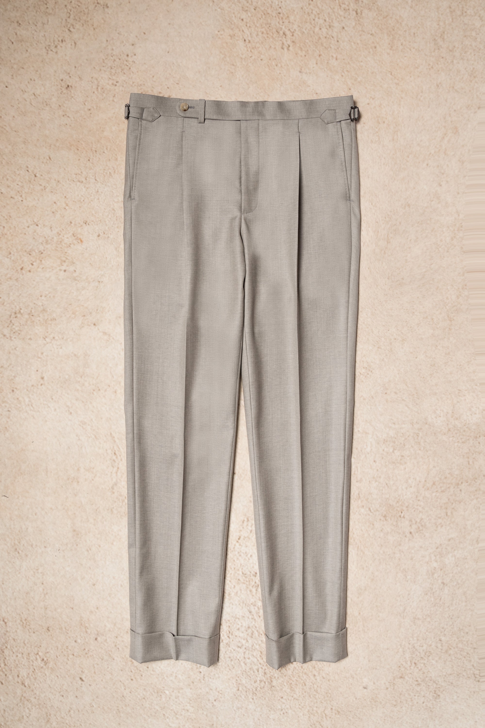 MTO Taupe Twill 120s Wool Suit #386