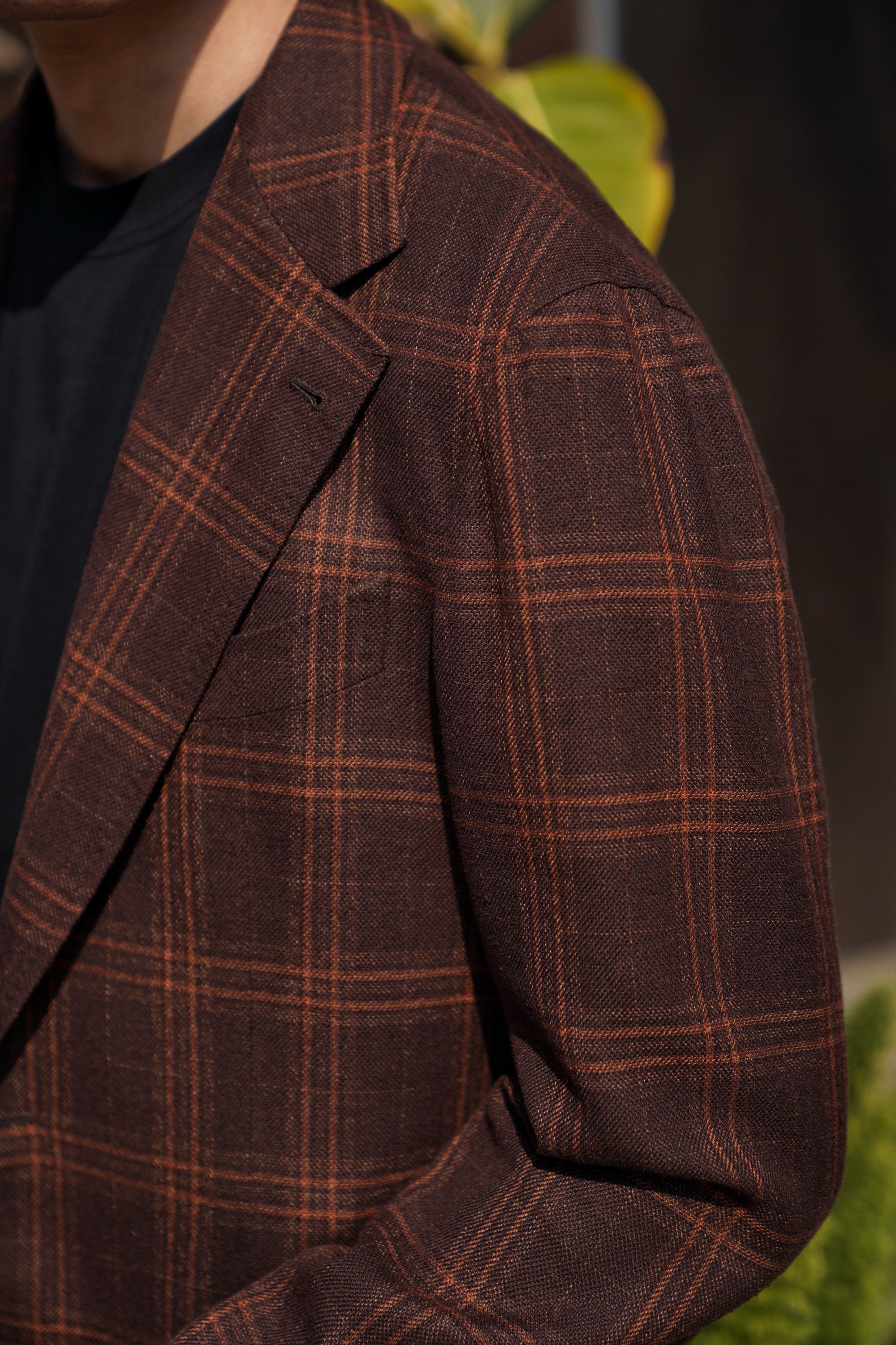 Brown Tangerine Windowpane Jacket #330