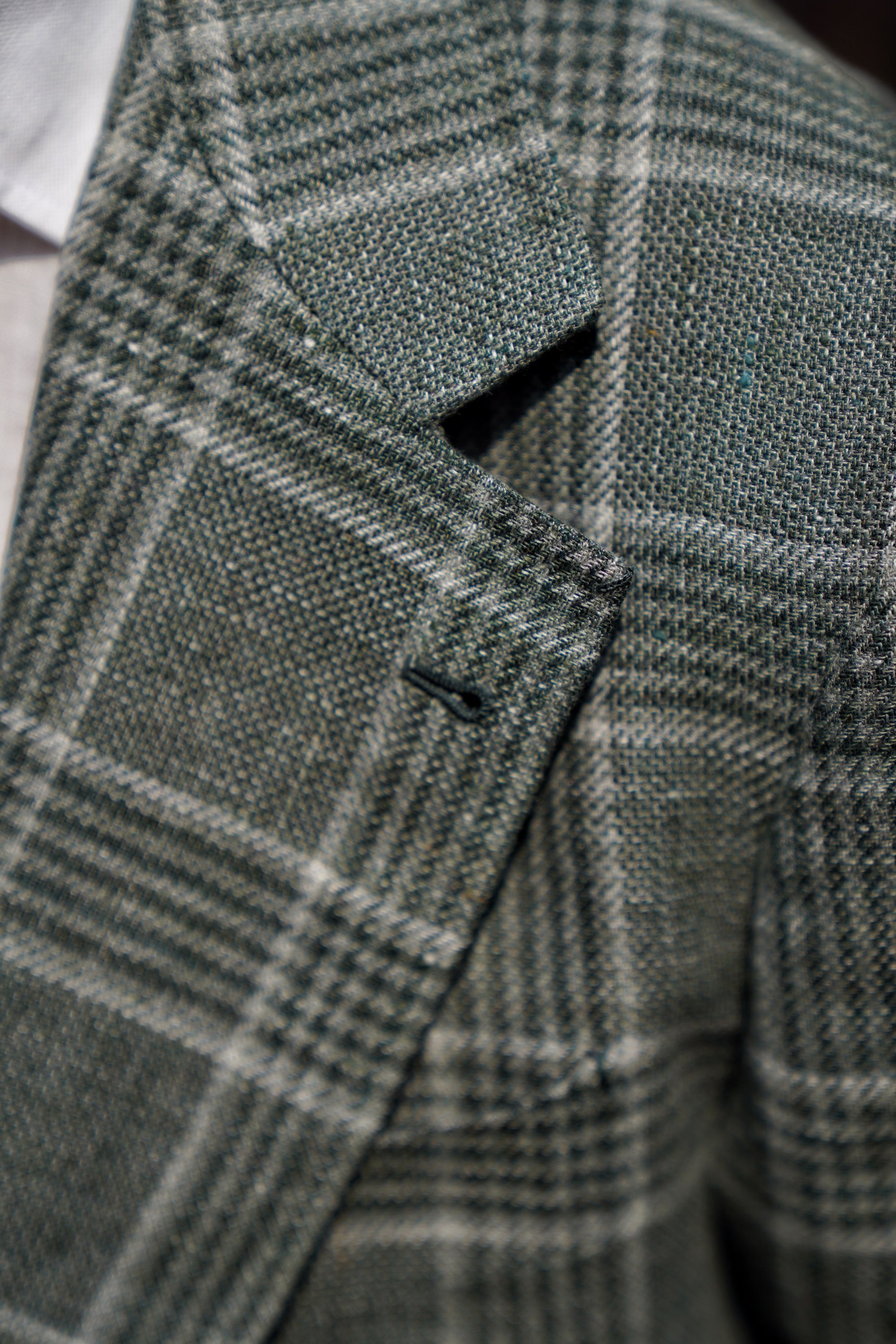 MTO Moss Glen Check Linen Wool Jacket #397