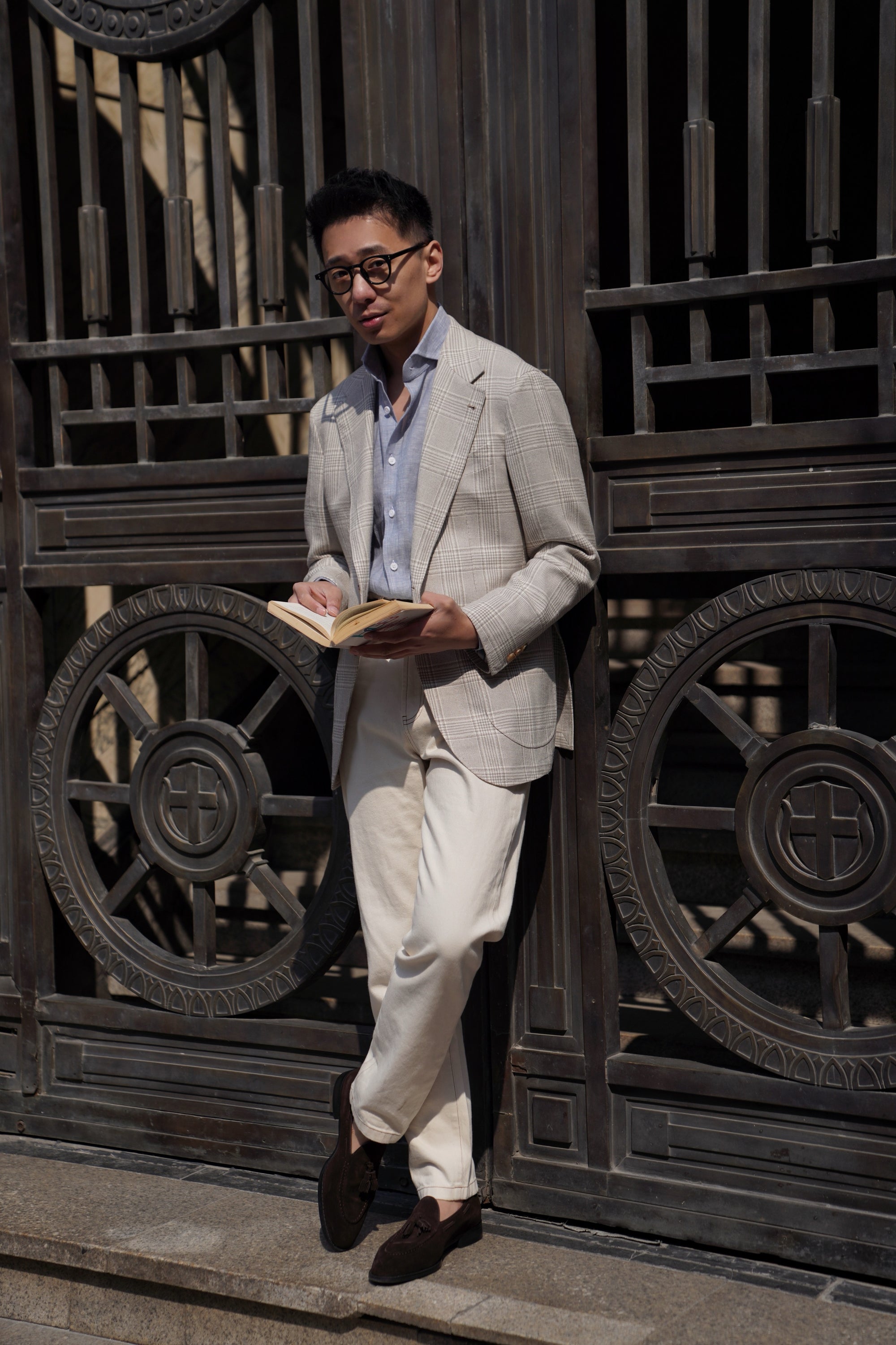 MTO Beige Glen Check Jacket #261