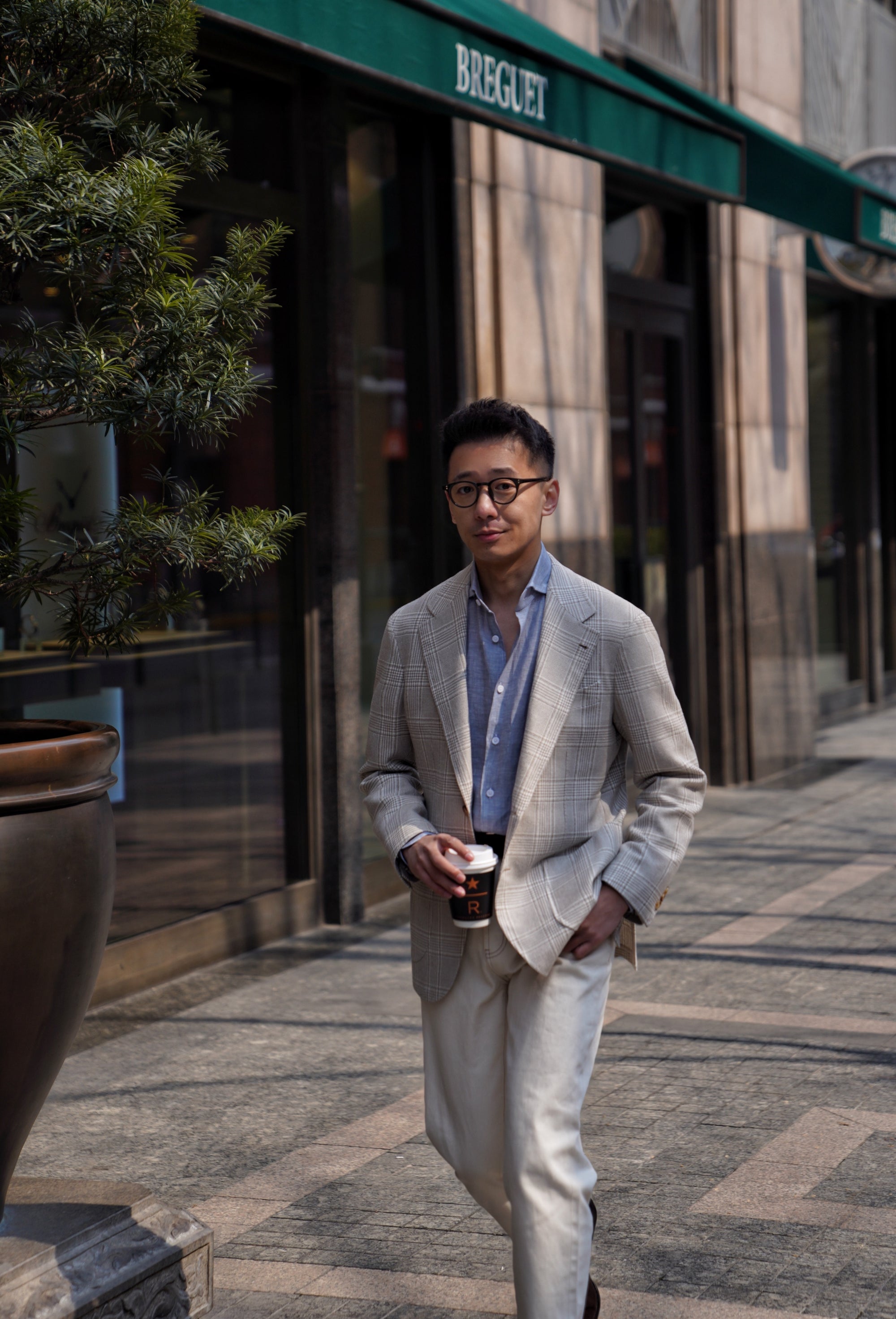 MTO Beige Glen Check Jacket #261