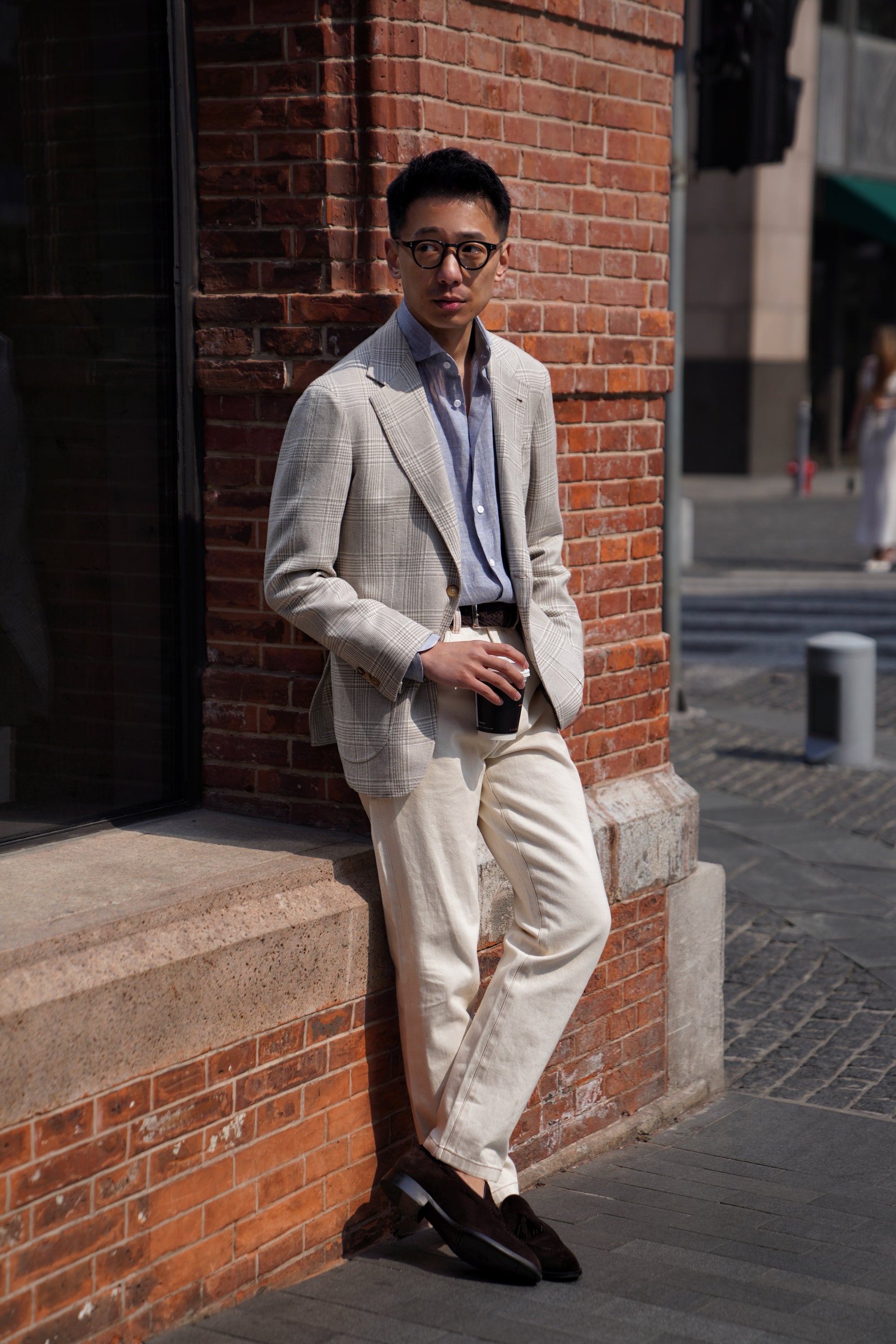MTO Beige Glen Check Jacket #261