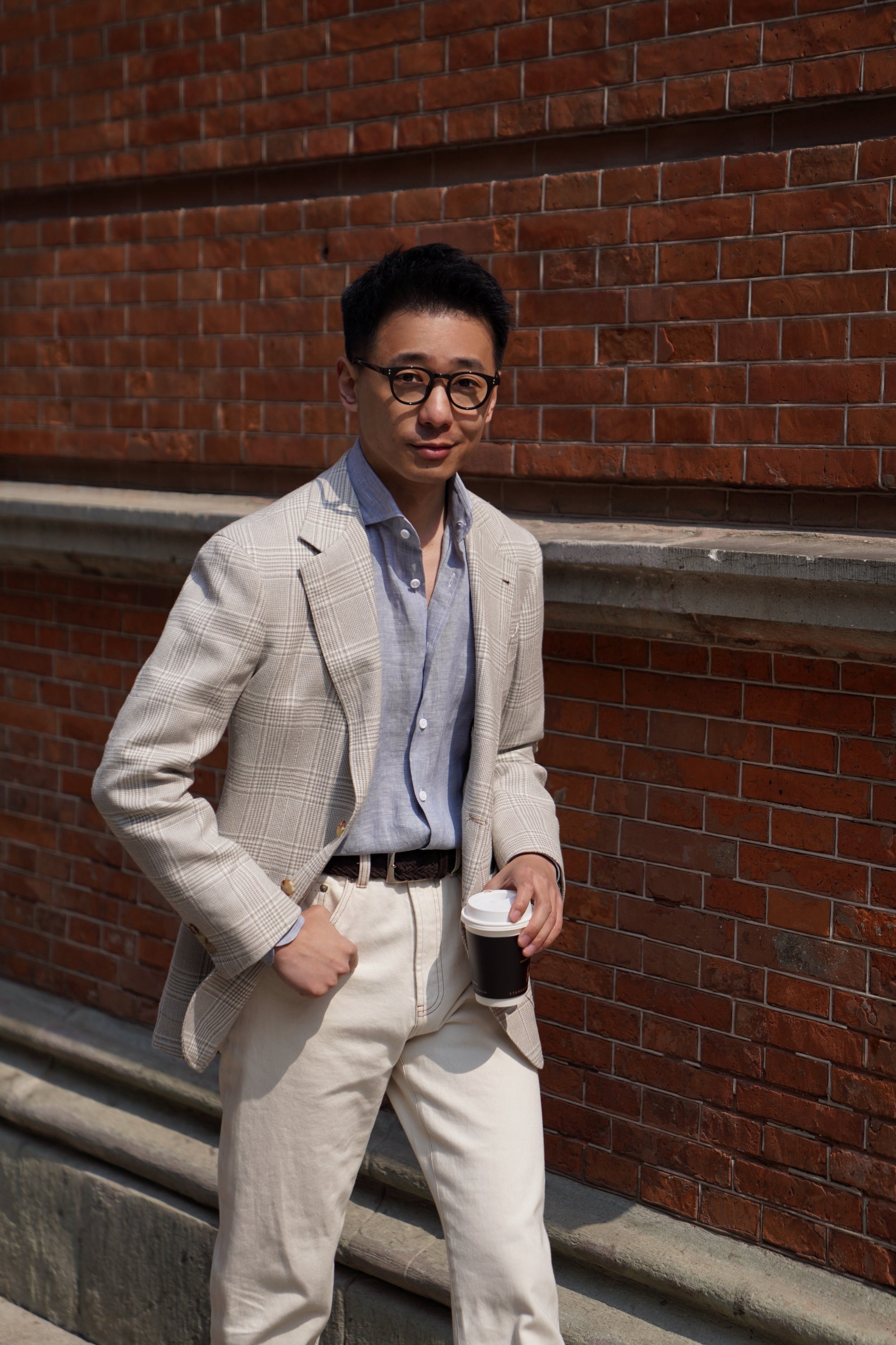 MTO Beige Glen Check Jacket #261
