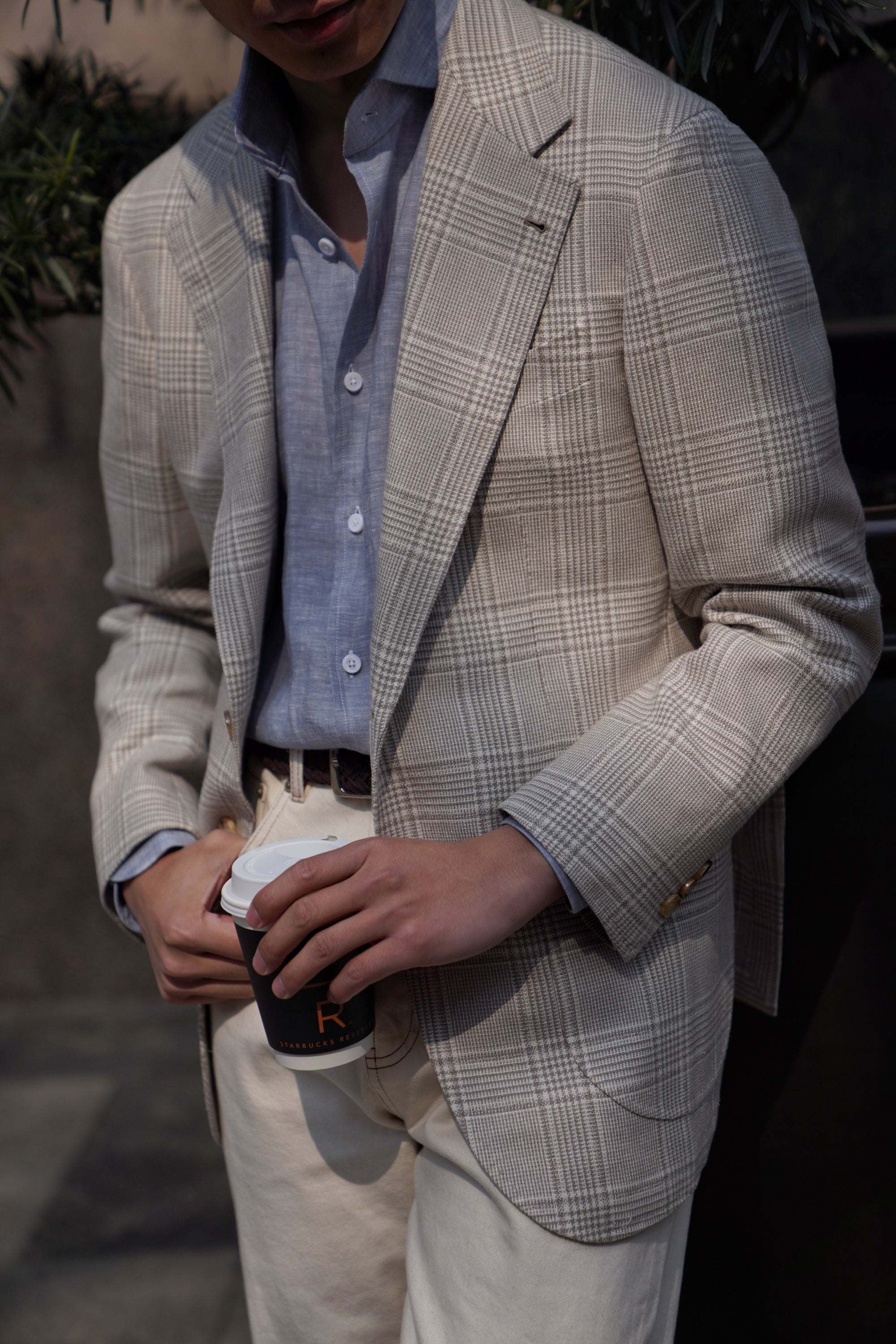 MTO Beige Glen Check Jacket #261