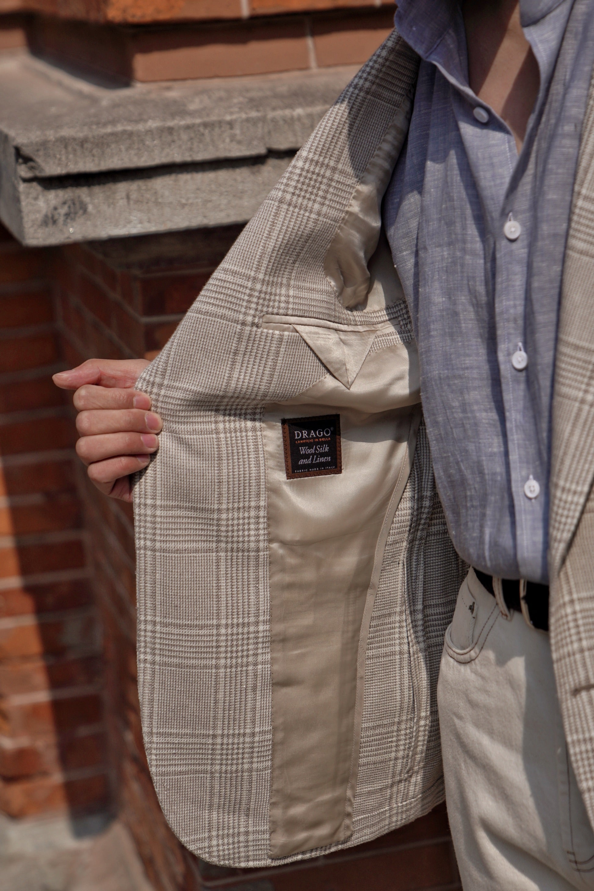 MTO Beige Glen Check Jacket #261