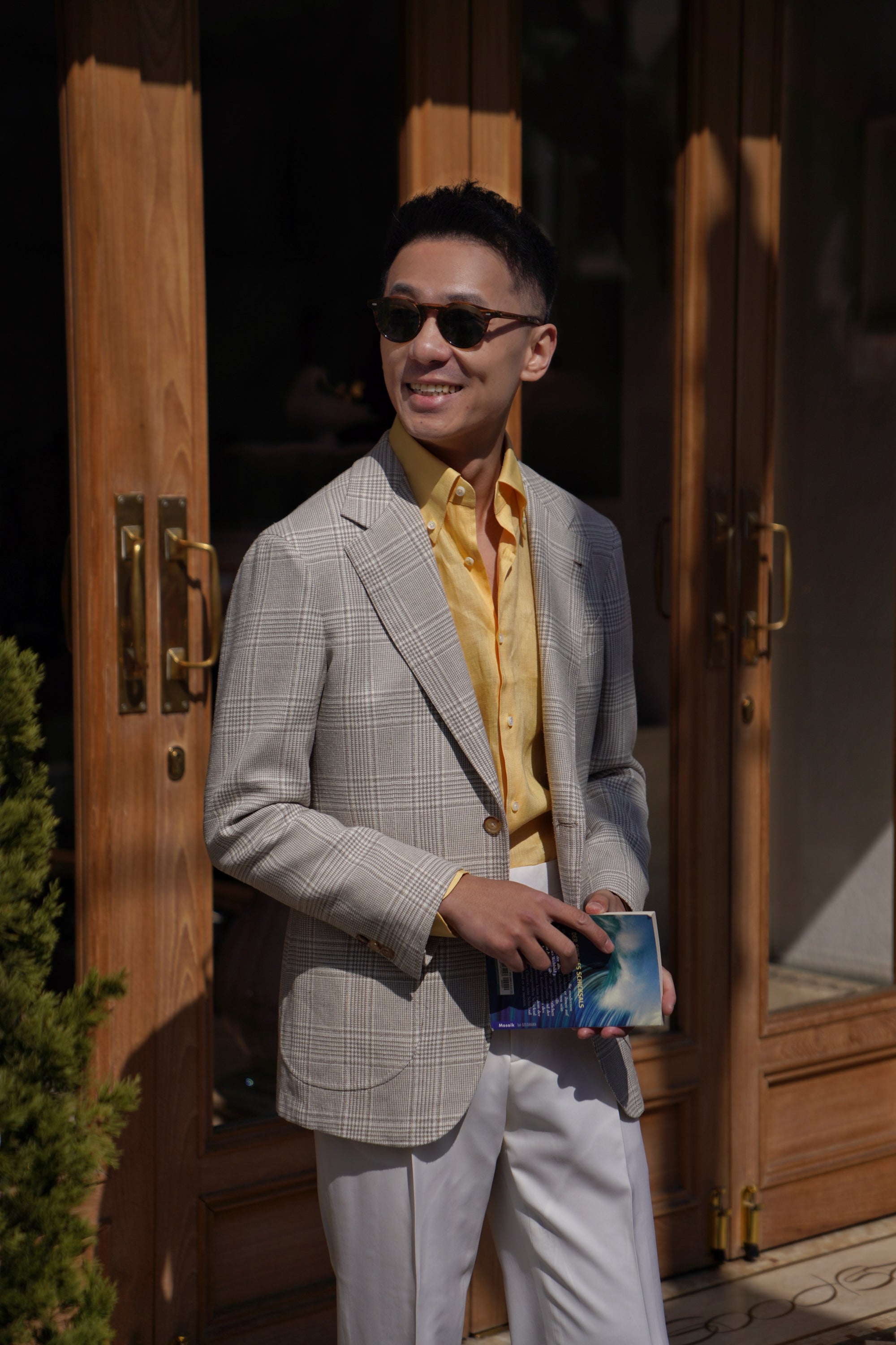 MTO Beige Glen Check Jacket #261