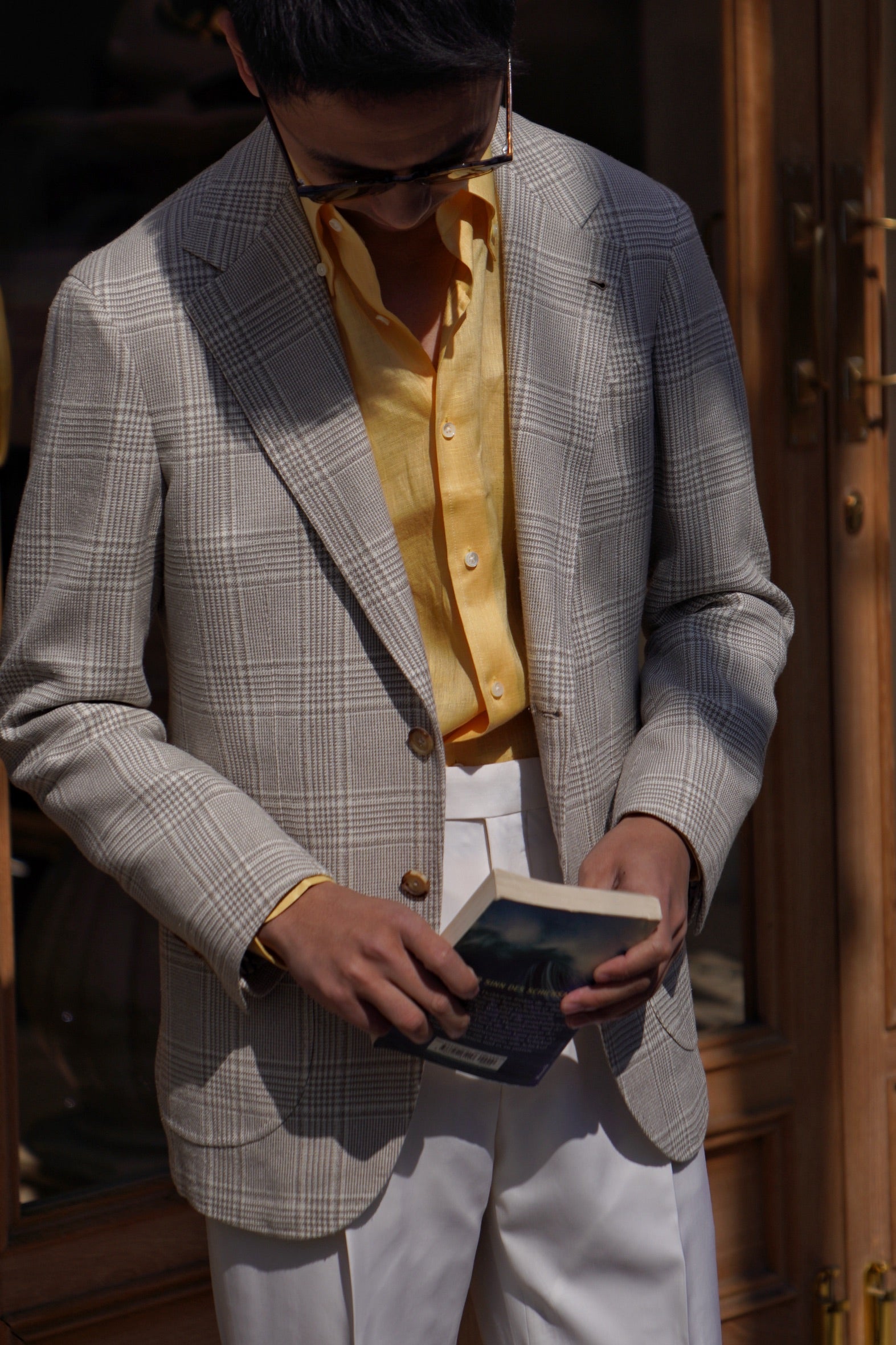 MTO Beige Glen Check Jacket #261