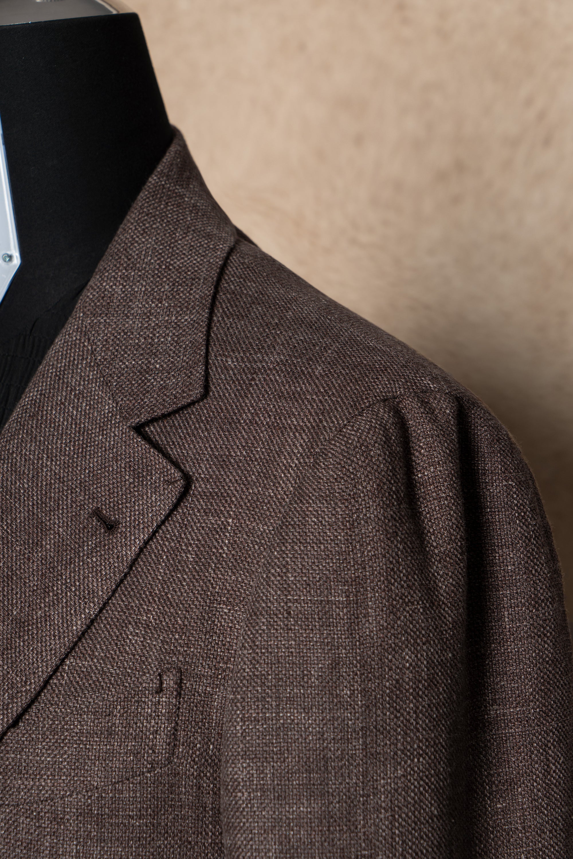 Stone Brown Linen Wool Jacket #398