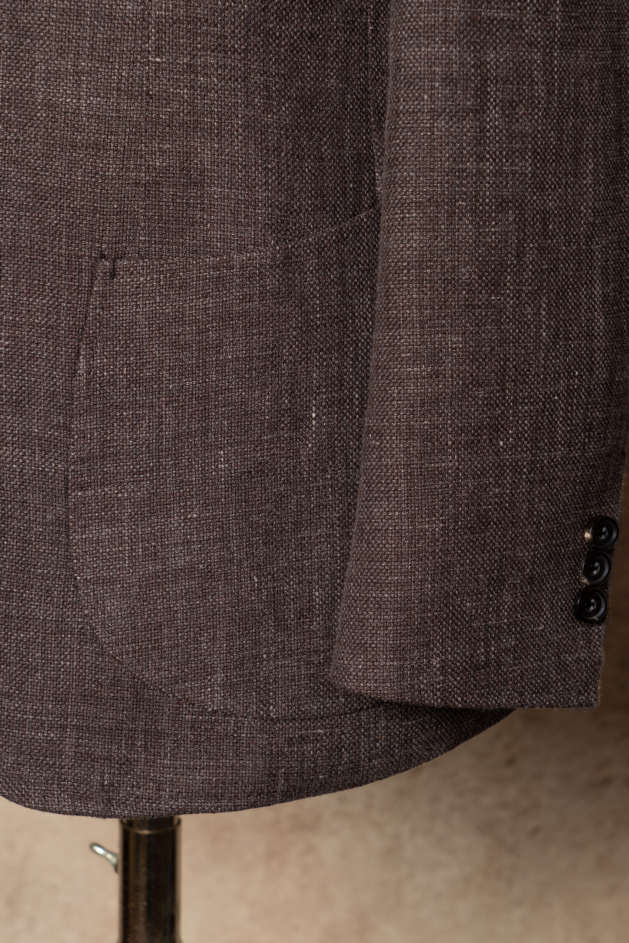 Stone Brown Linen Wool Jacket #398