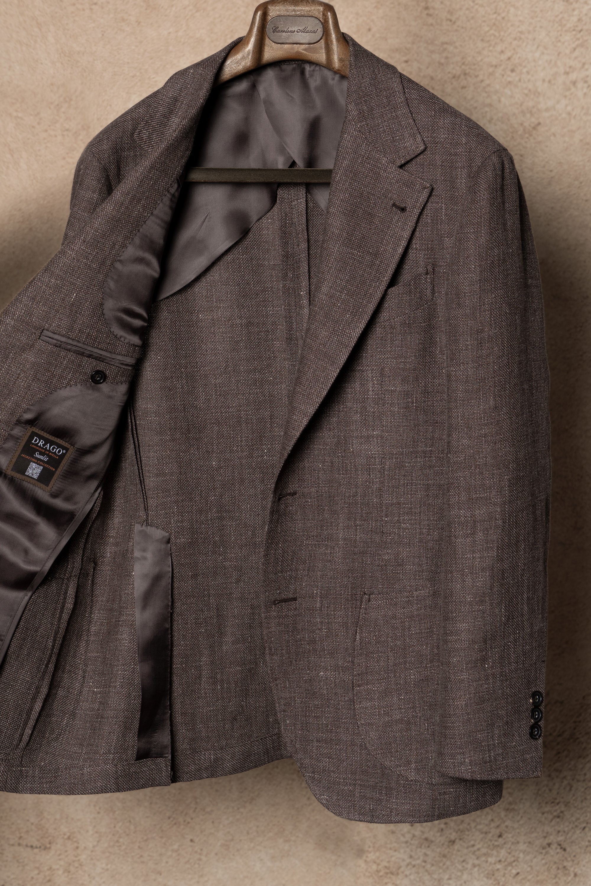 Stone Brown Linen Wool Jacket #398