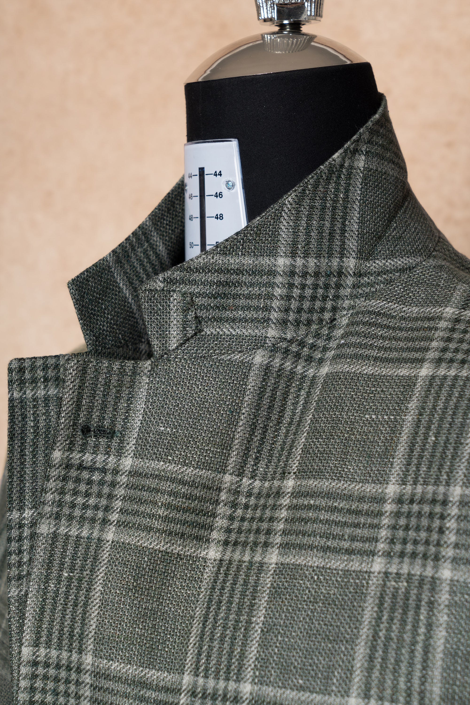 MTO Moss Glen Check Linen Wool Jacket #397