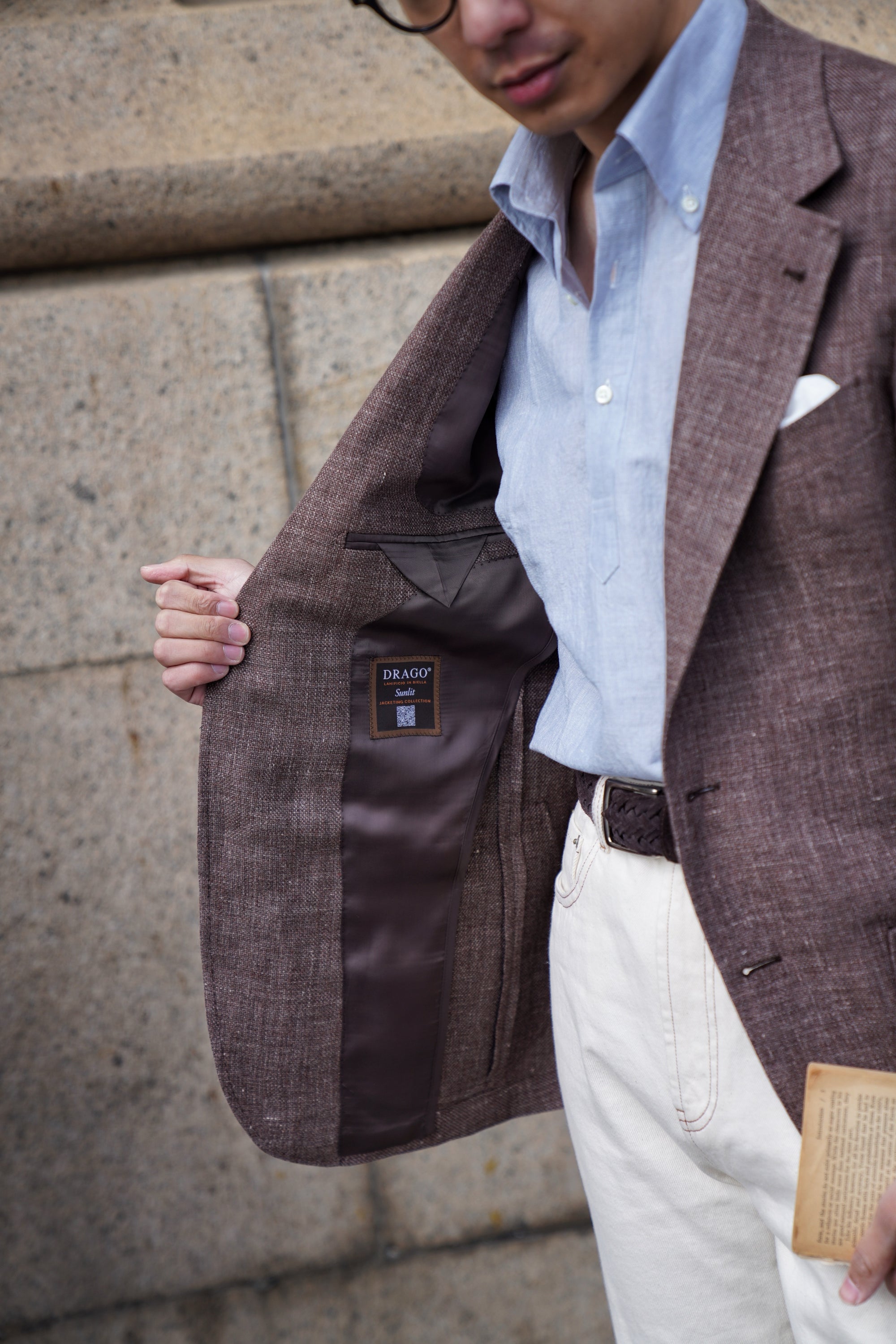 Stone Brown Linen Wool Jacket #398