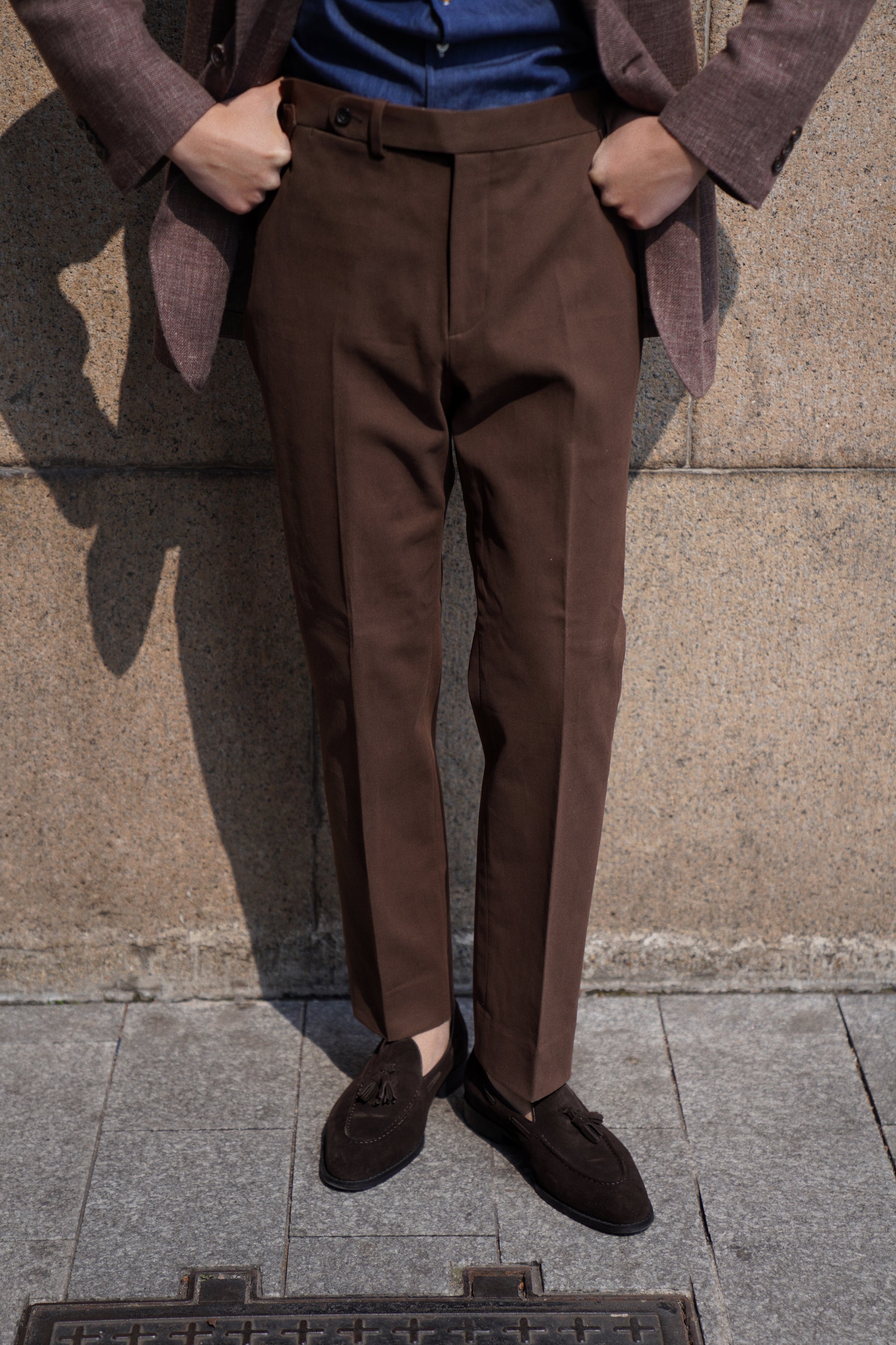 Brown Twill Cotton Trousers #359