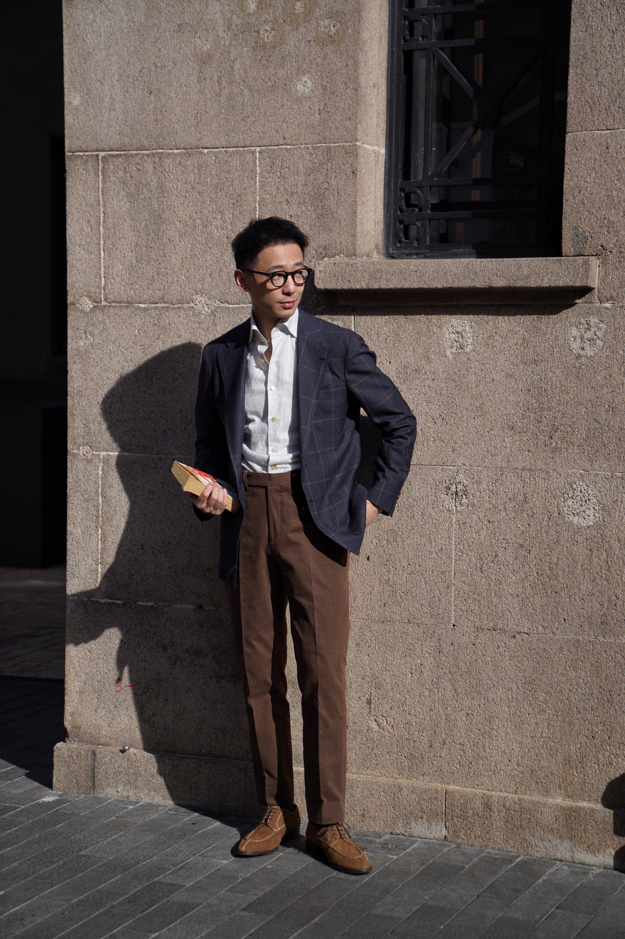 Brown Twill Cotton Trousers #359