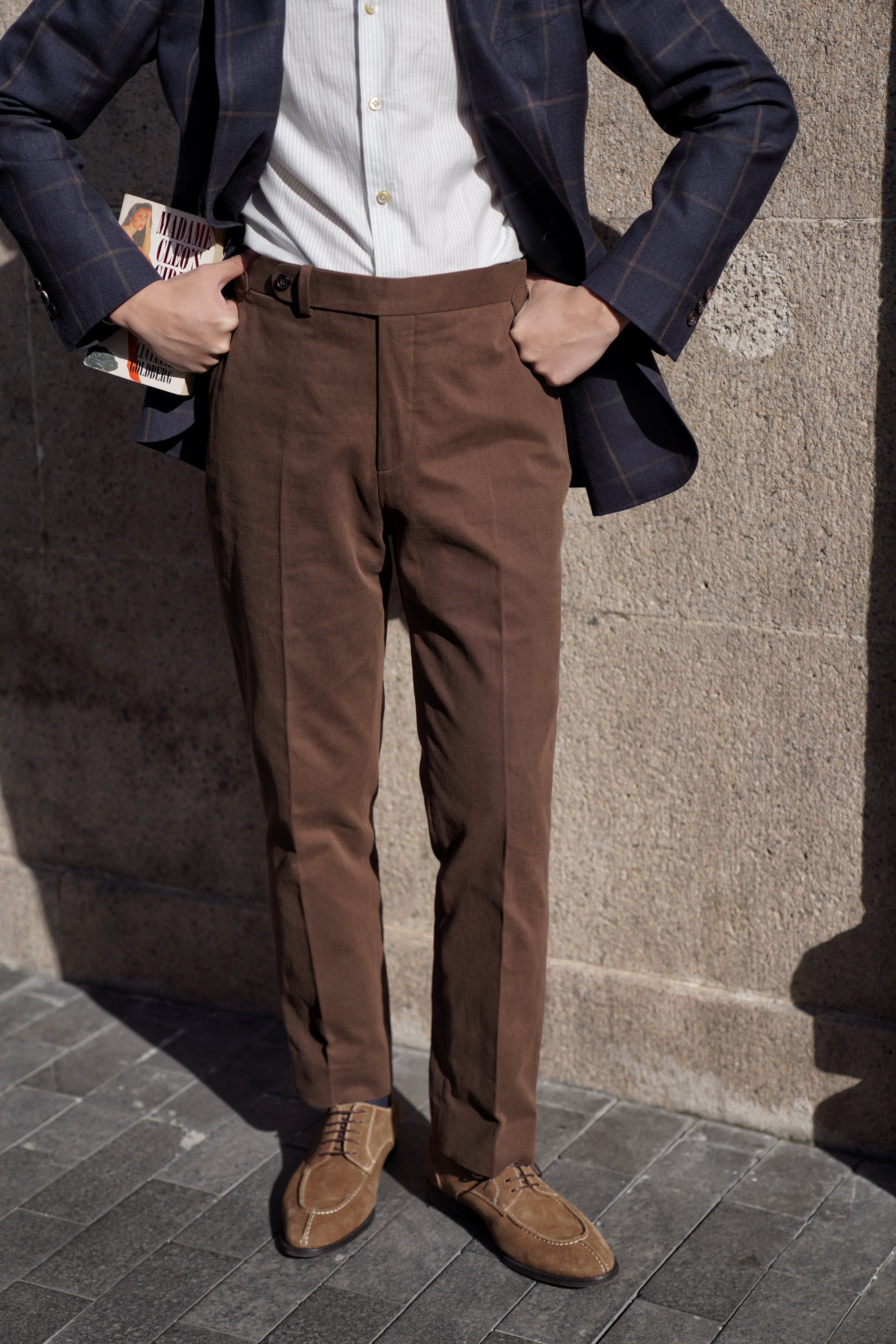 Brown Twill Cotton Trousers #359