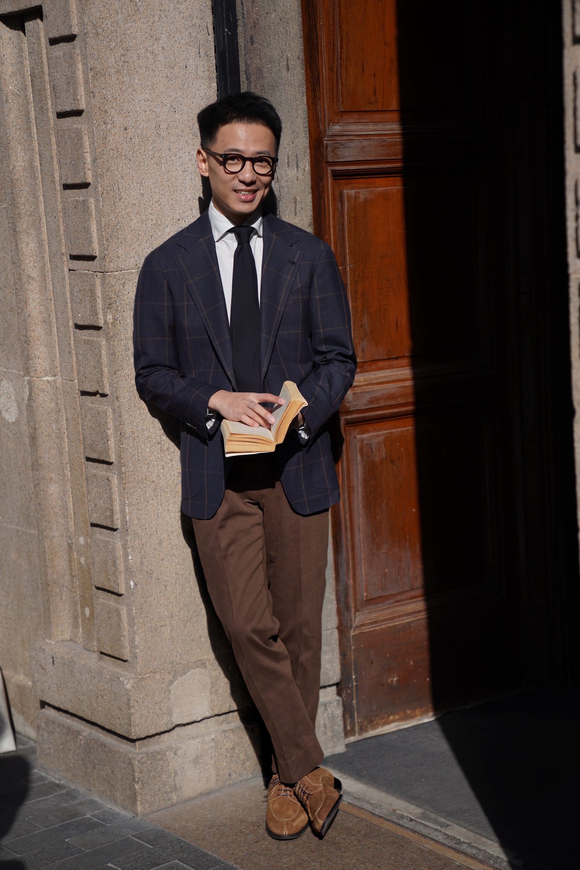 Brown Twill Cotton Trousers #359