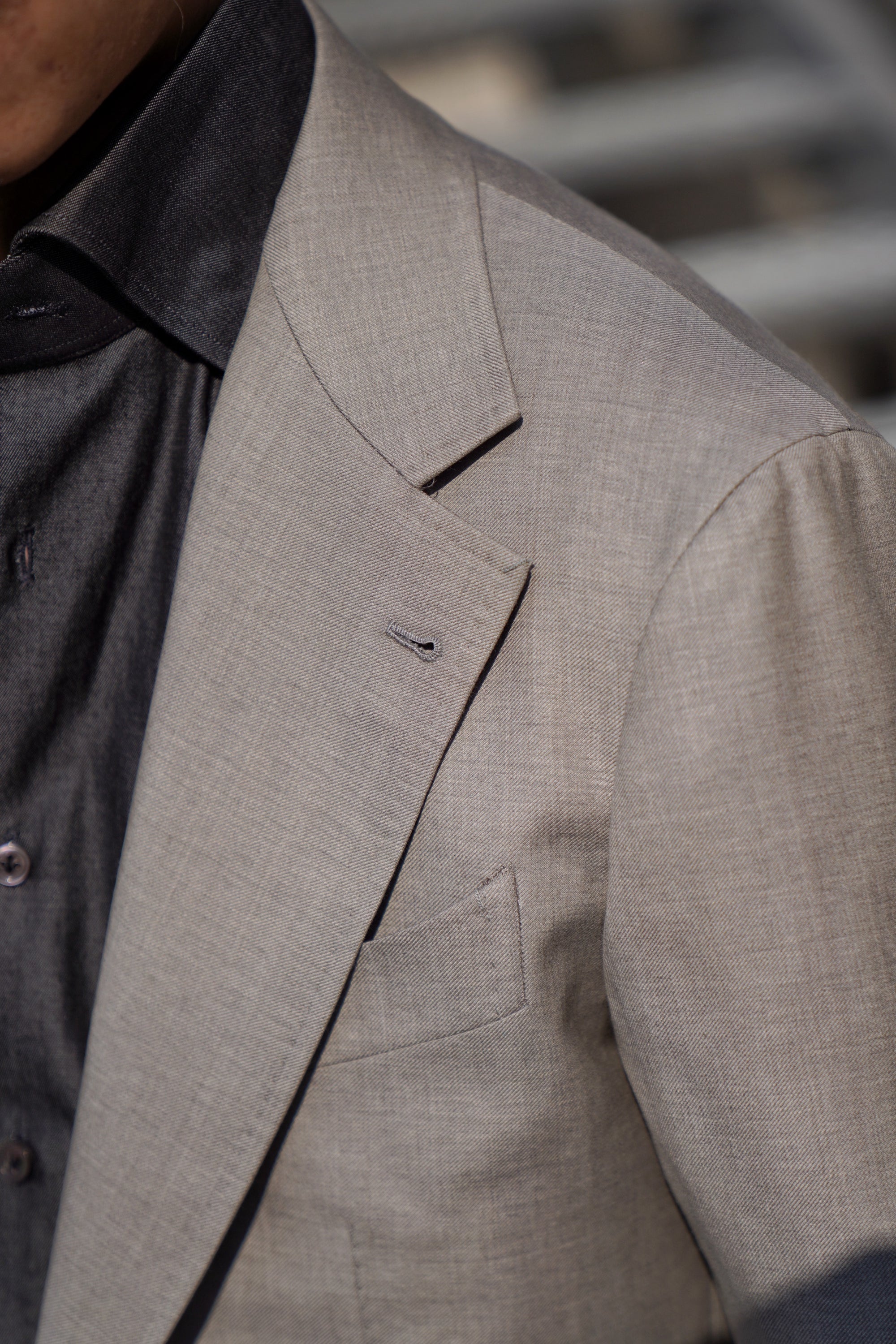 MTO Taupe Twill 120s Wool Suit #386