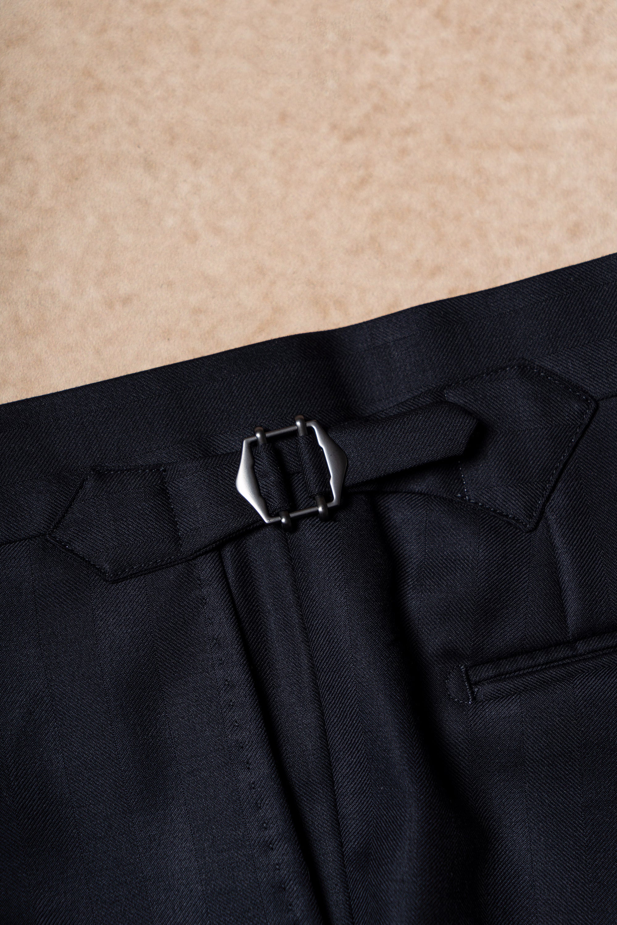 Navy Herringbone 120s Wool Suit #385