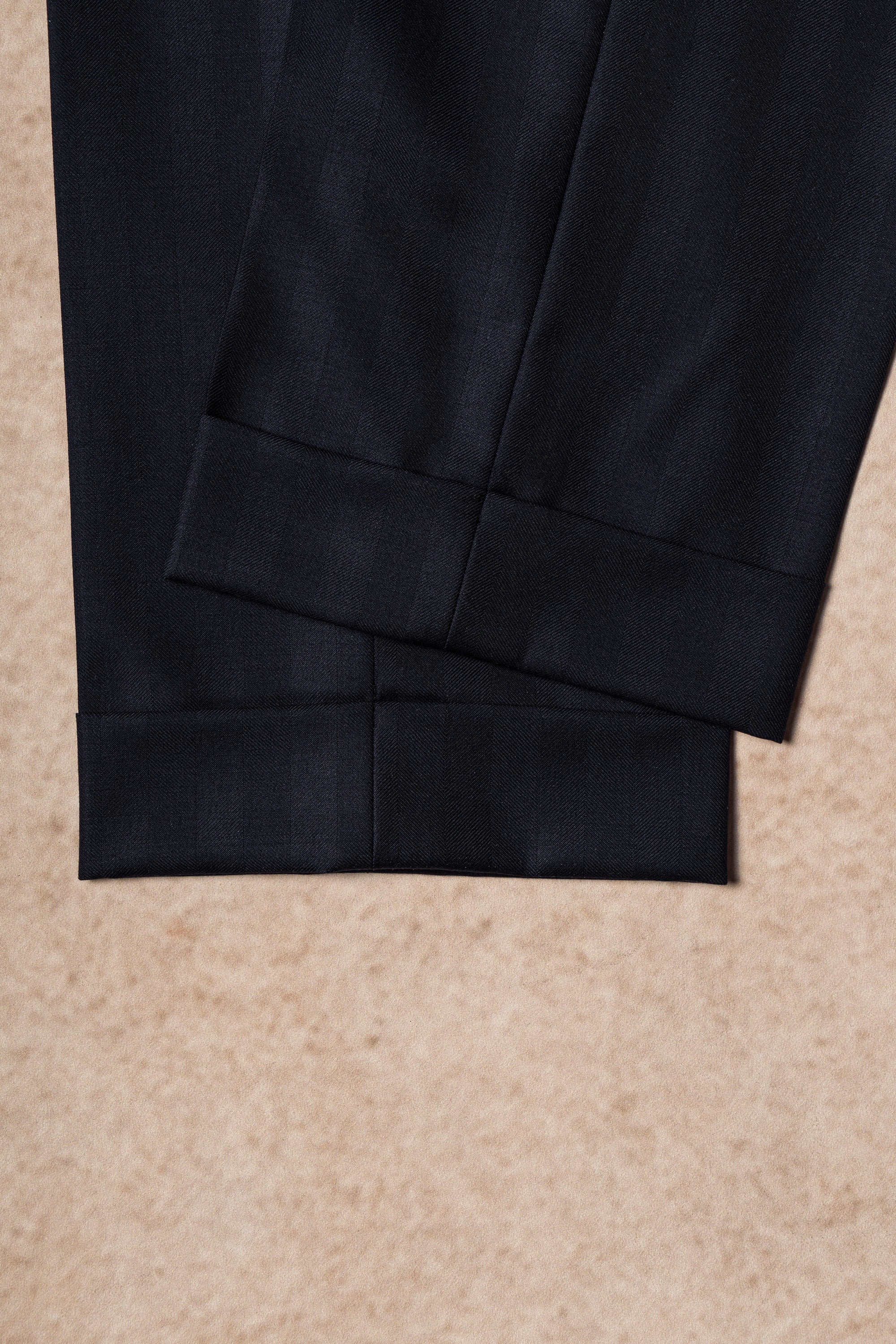 Navy Herringbone 120s Wool Suit #385