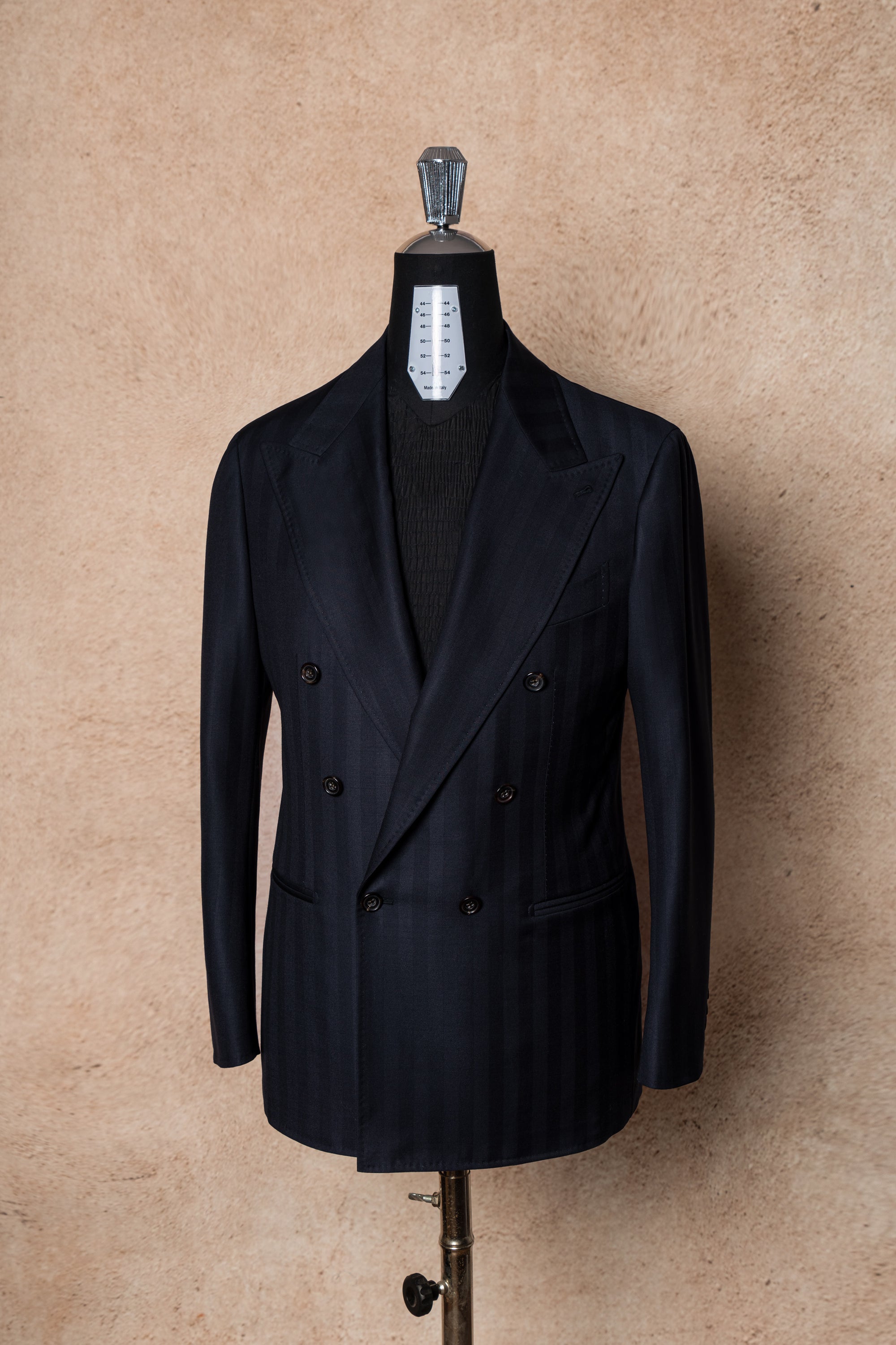 Navy Herringbone 120s Wool Suit #385