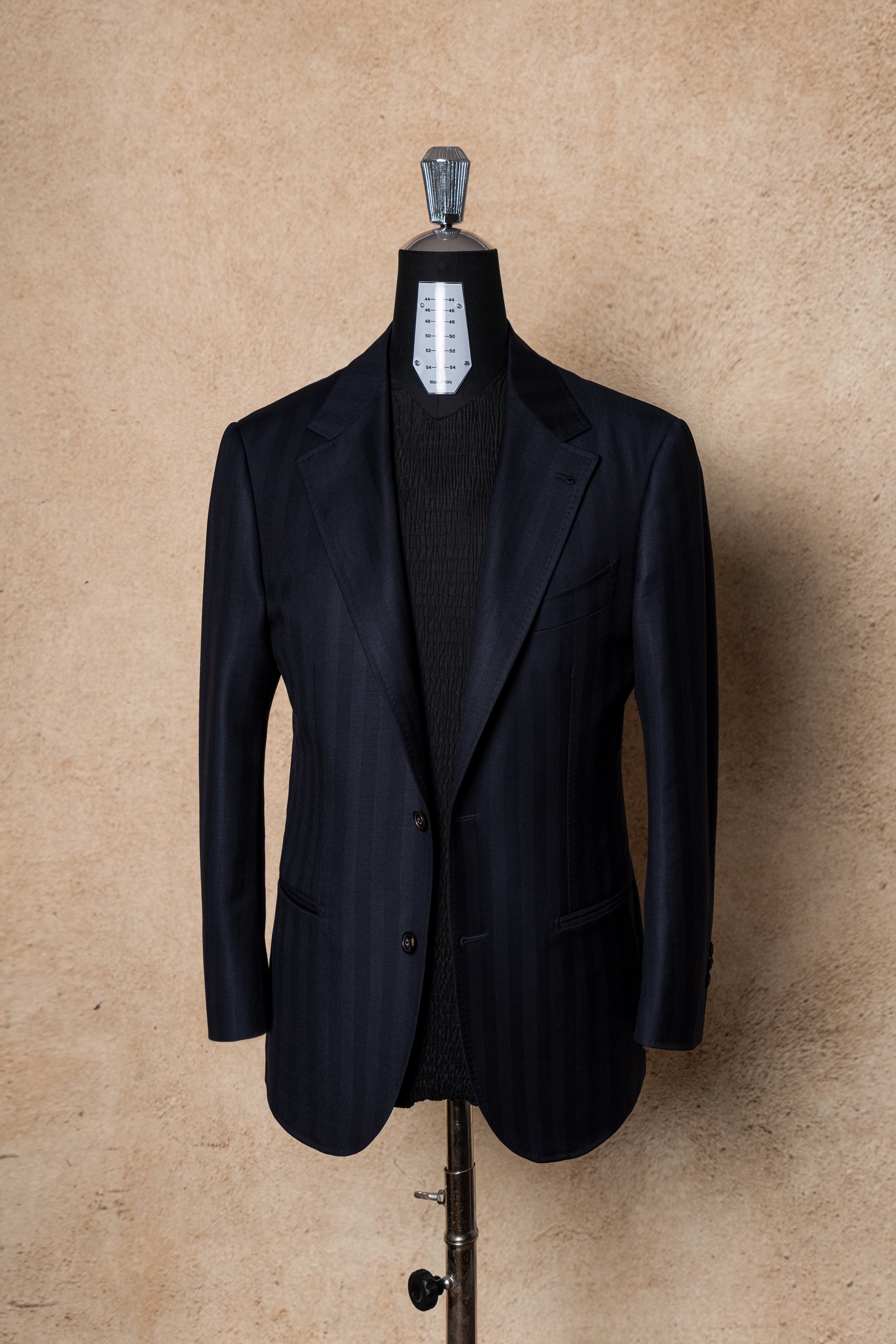 Navy Herringbone 120s Wool Suit #385
