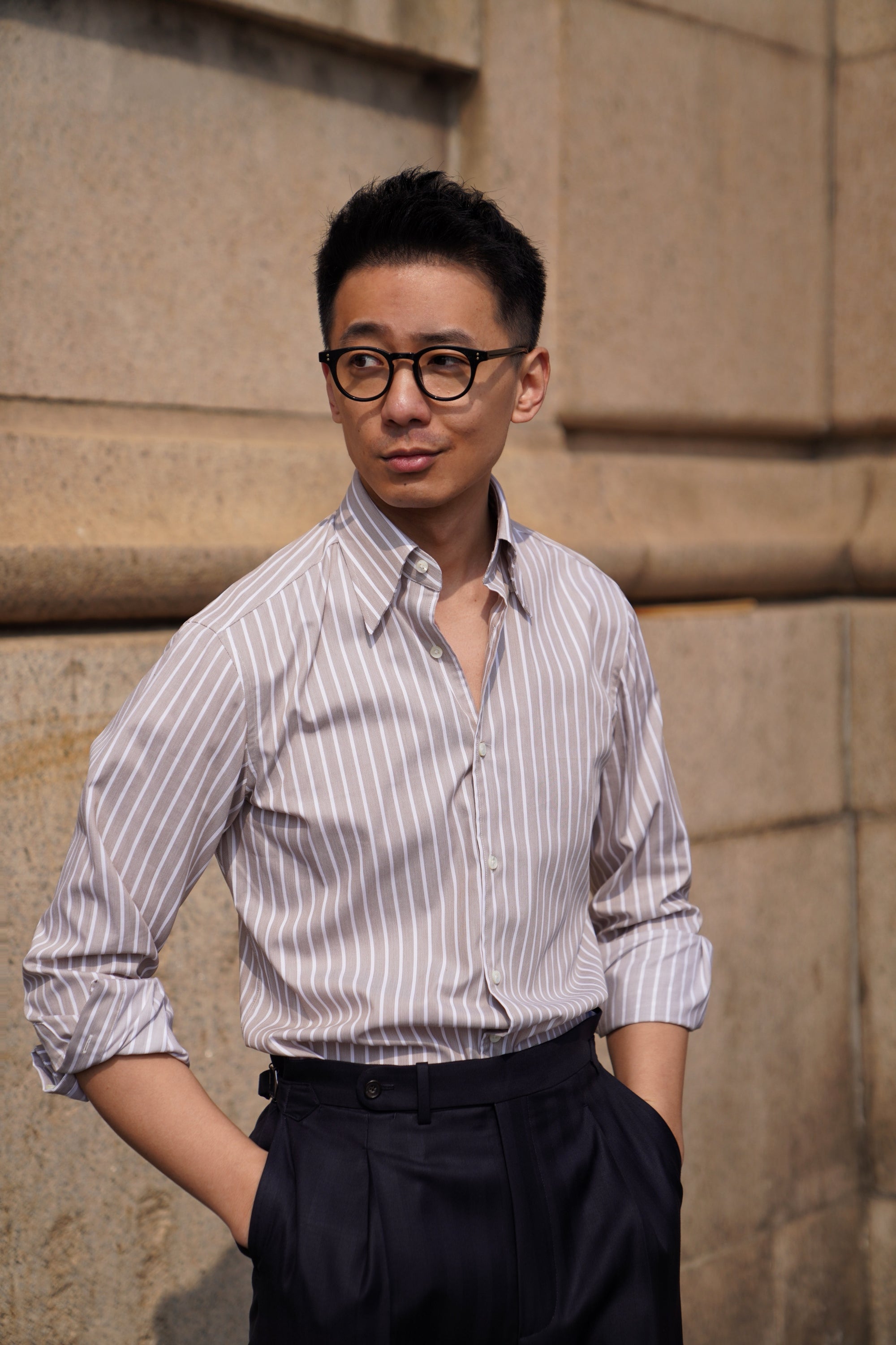 MTO Stipe Cotton Shirt #437 #438