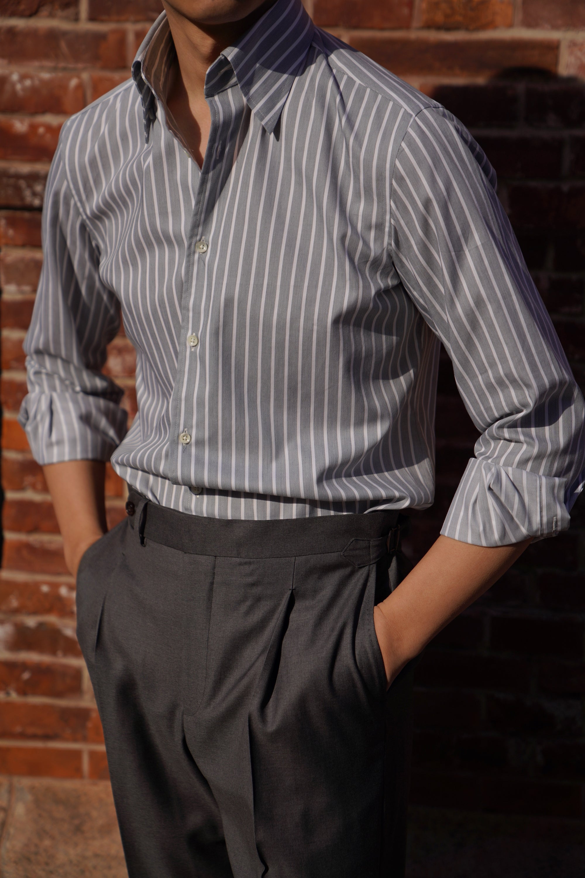 MTO Stipe Cotton Shirt #437 #438