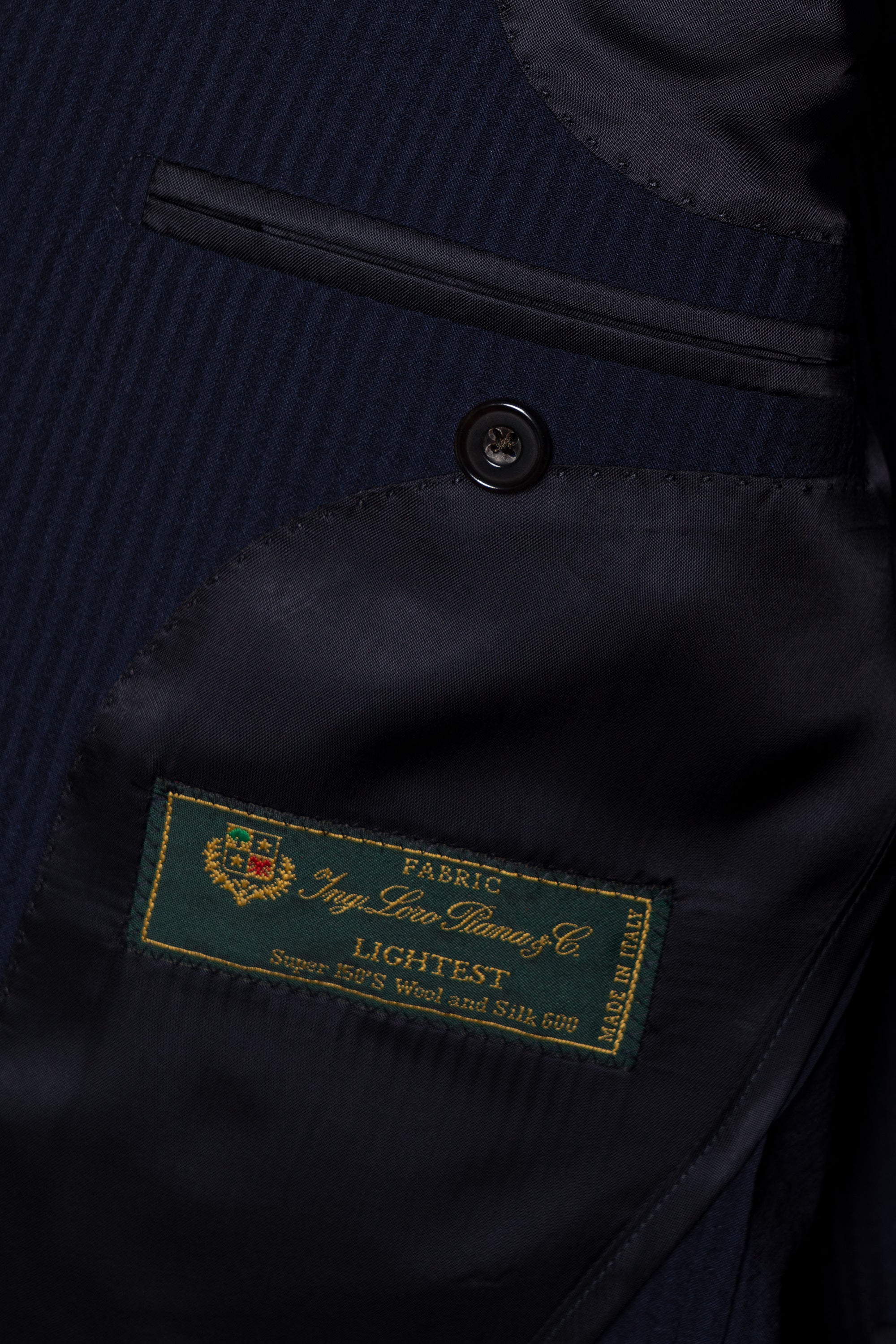 MTO Navy Wool Silk Seersucker Jacket