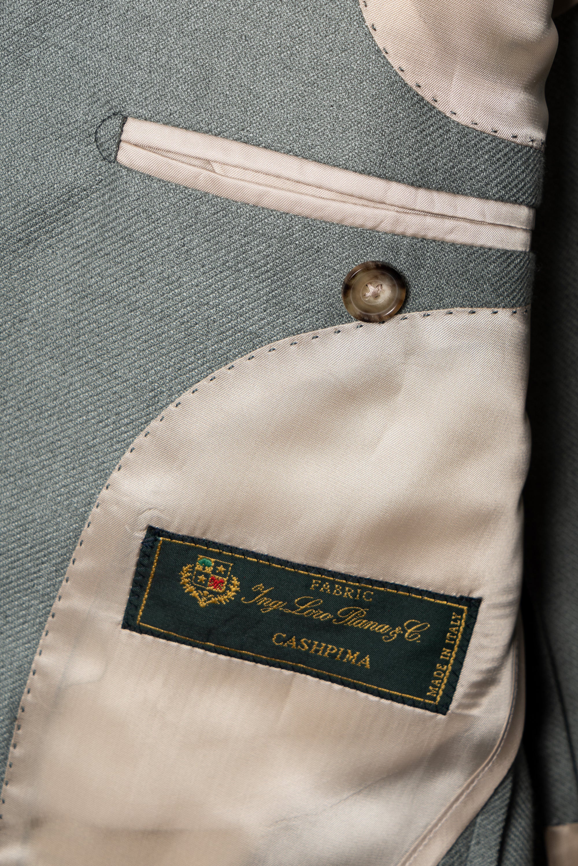 MTO Dusty Green Cotton Cashmere Silk Jacket