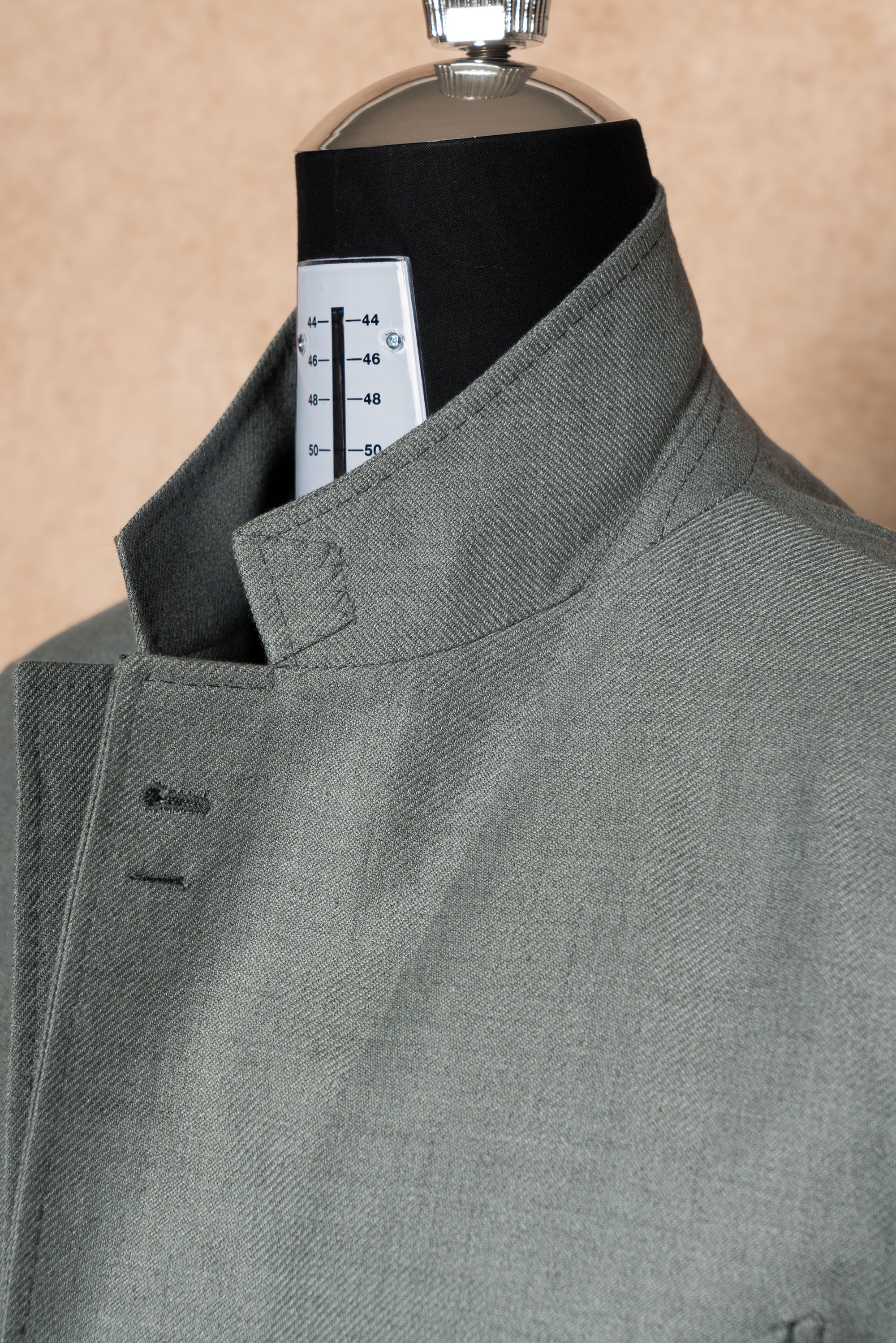 MTO Dusty Green Cotton Cashmere Silk Jacket