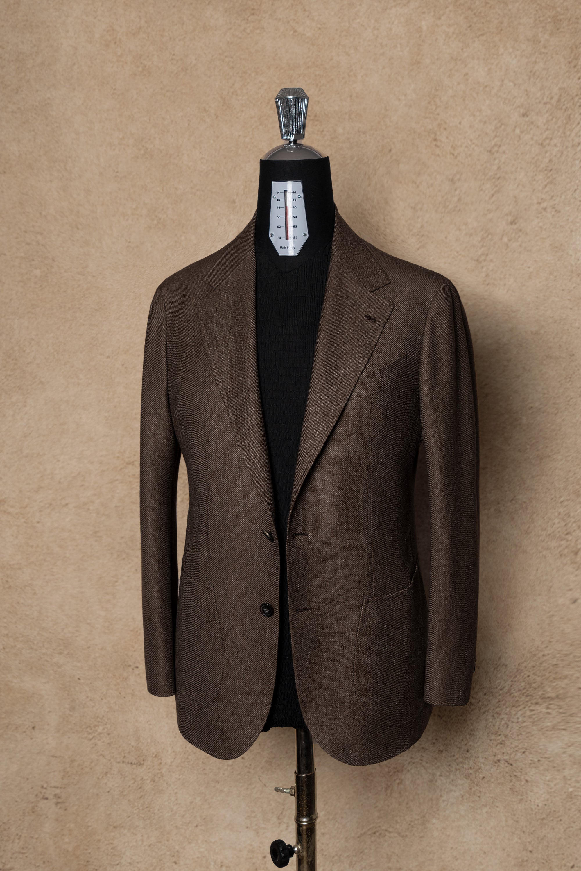 MTO Mocha Cashmere Silk Linen Jacket #379