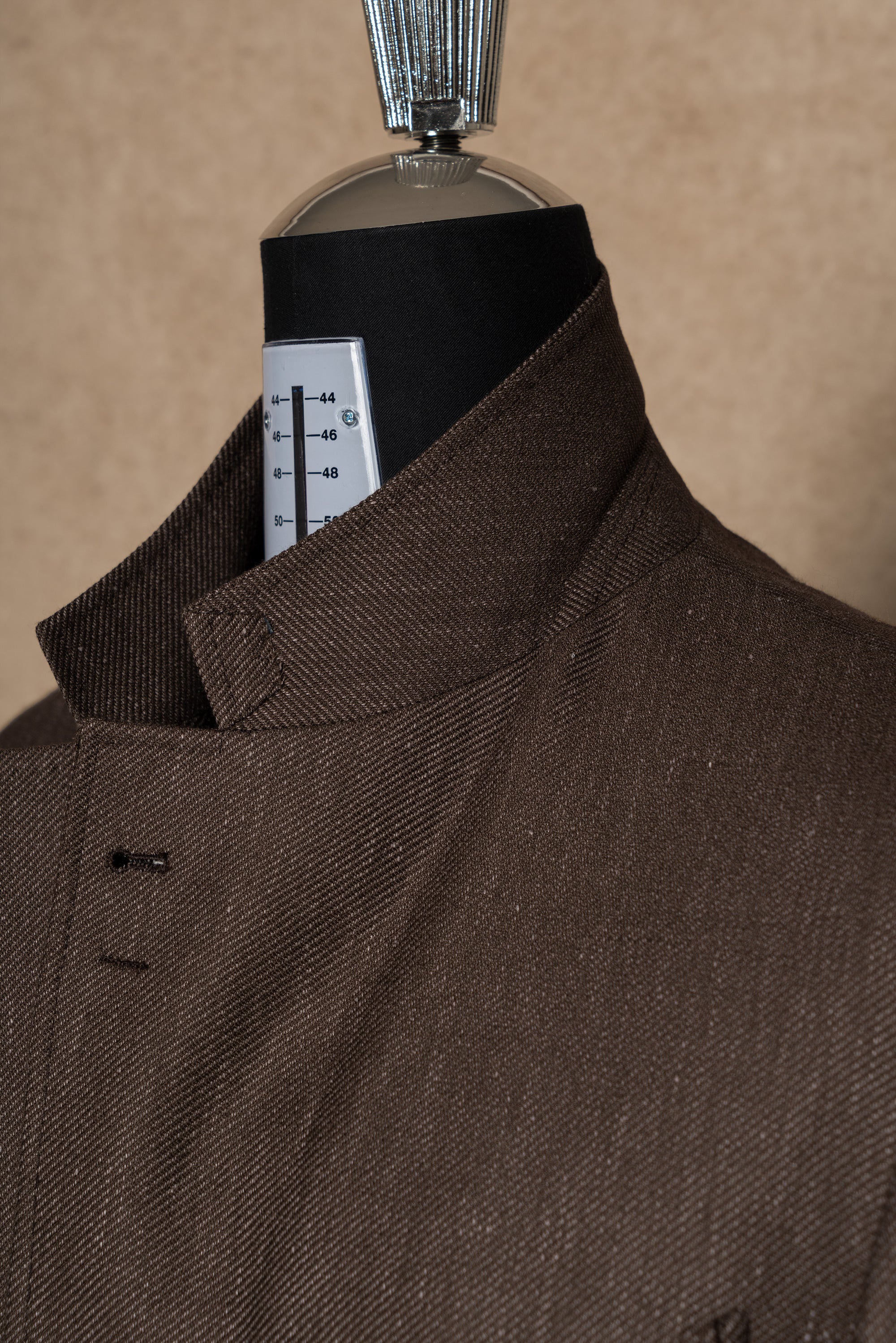 MTO Mocha Cashmere Silk Linen Jacket #379