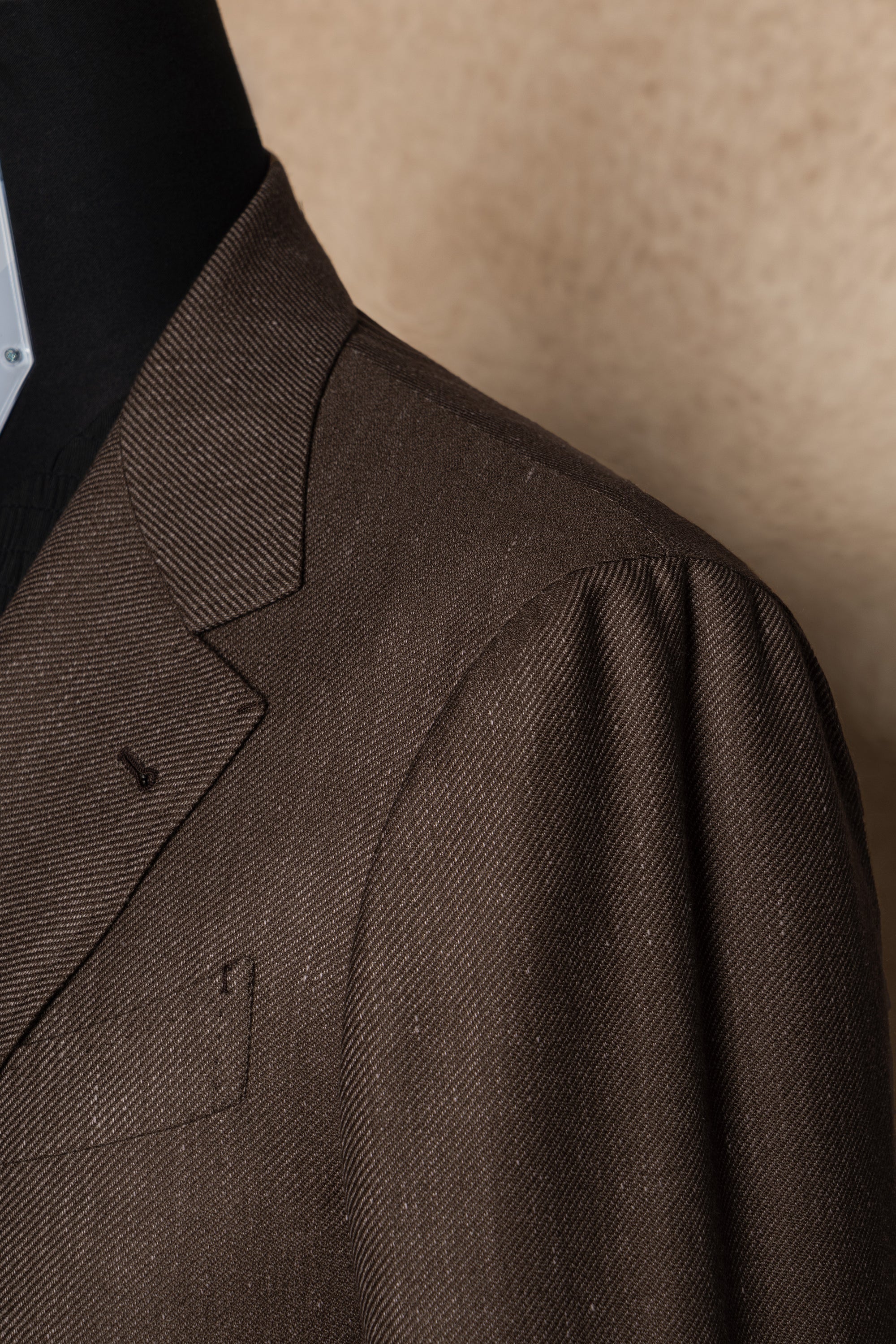 MTO Mocha Cashmere Silk Linen Jacket #379