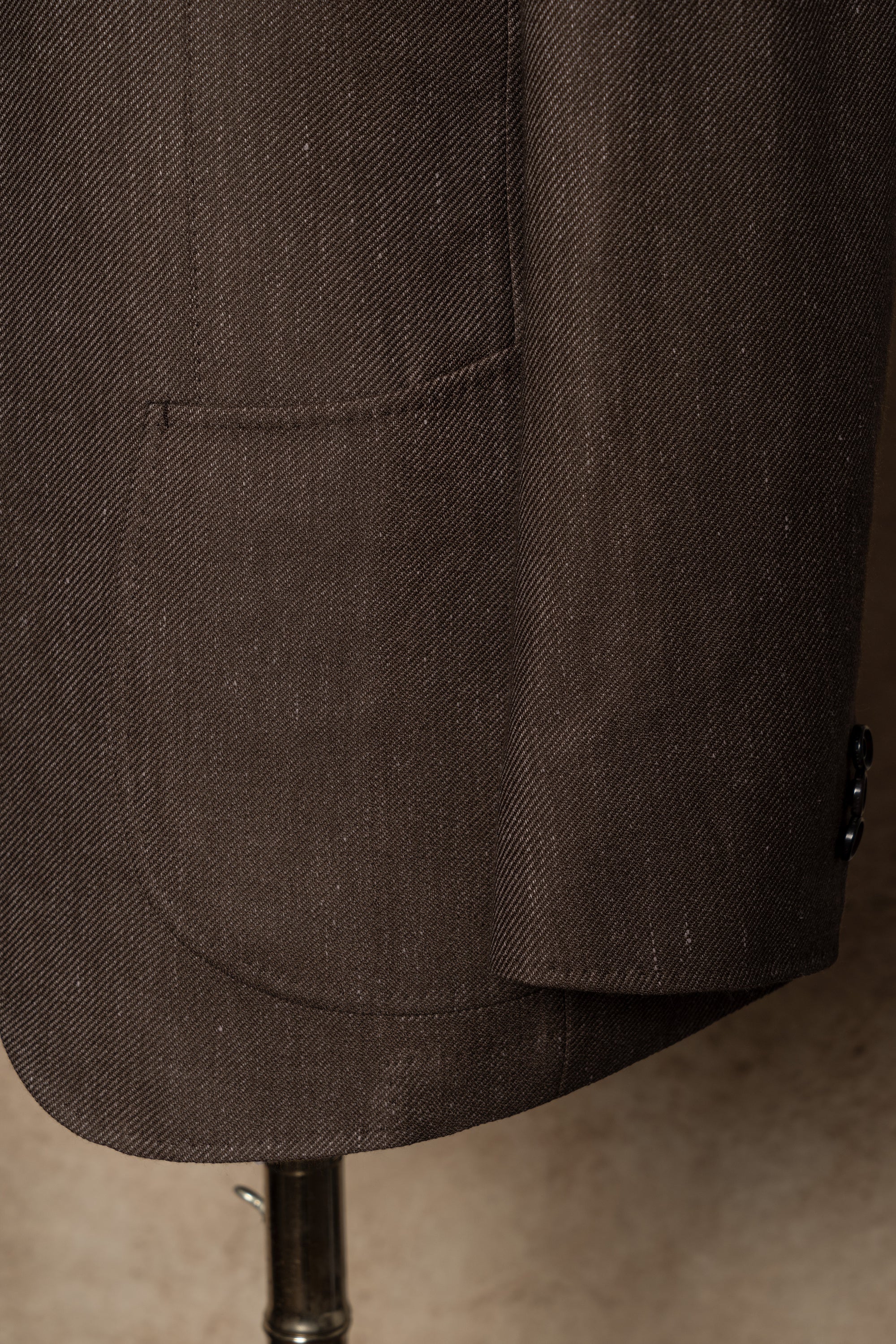 MTO Mocha Cashmere Silk Linen Jacket #379