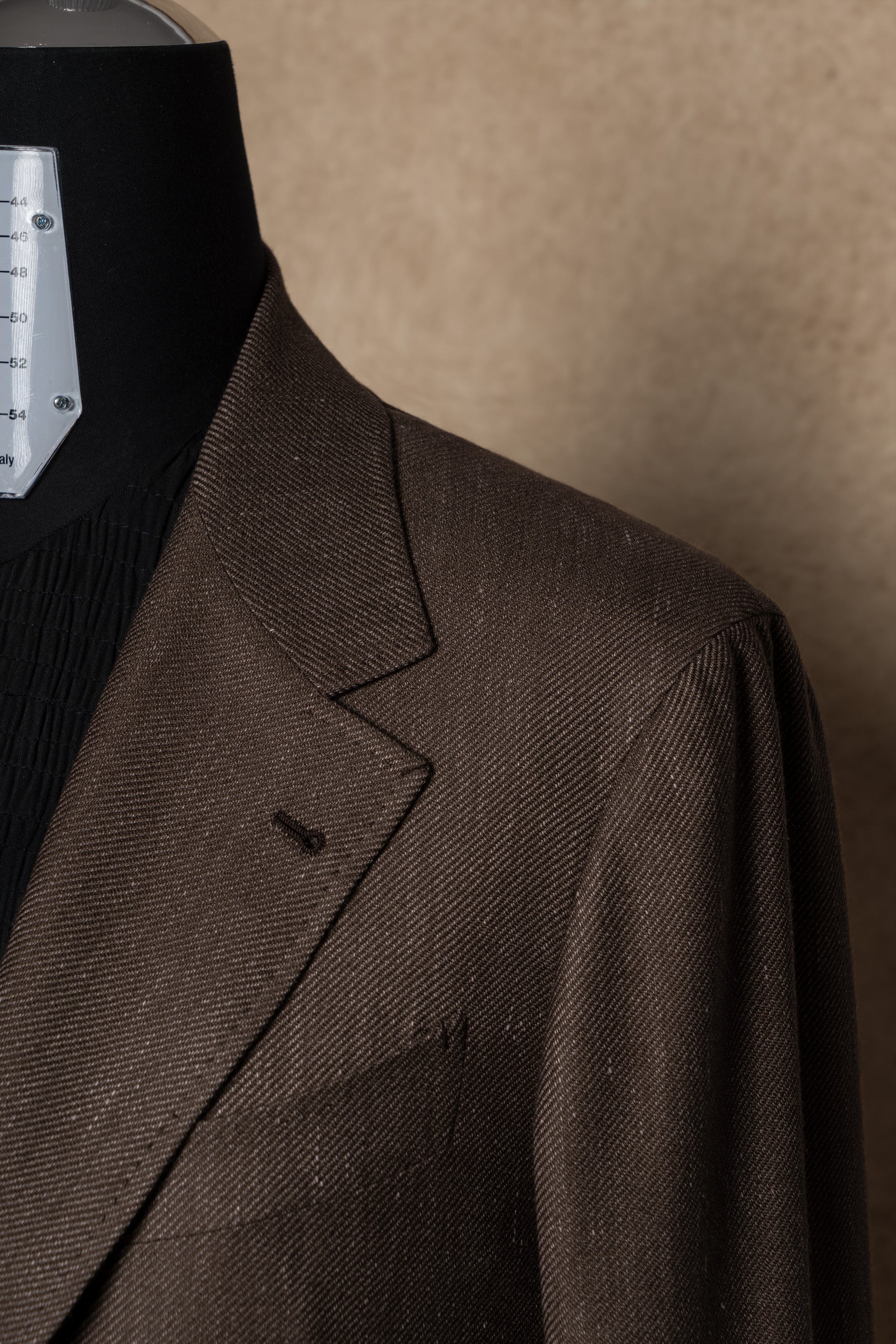 MTO Mocha Cashmere Silk Linen Jacket #379