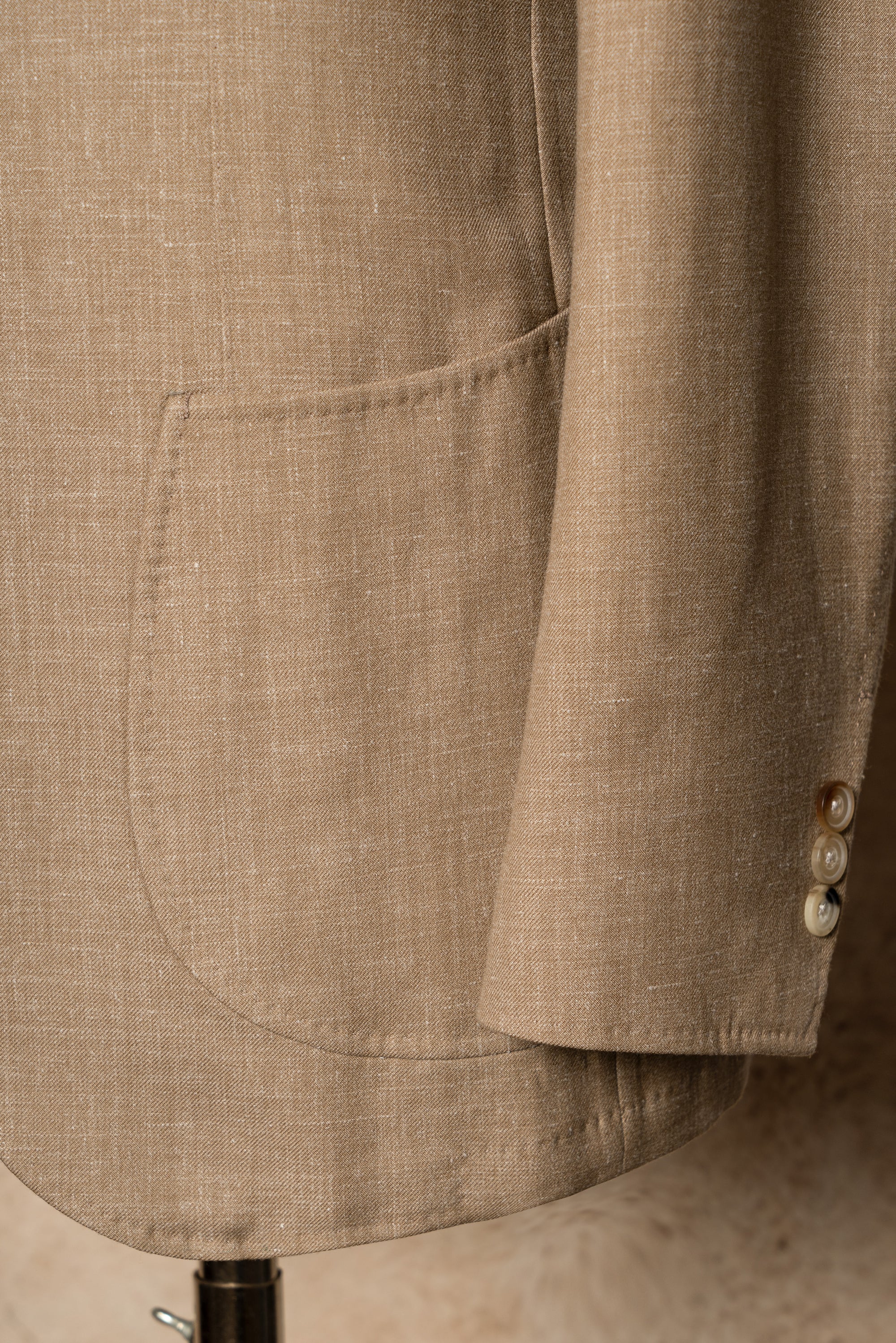 MTO Ochre Melange Cashmere Silk Jacket #382