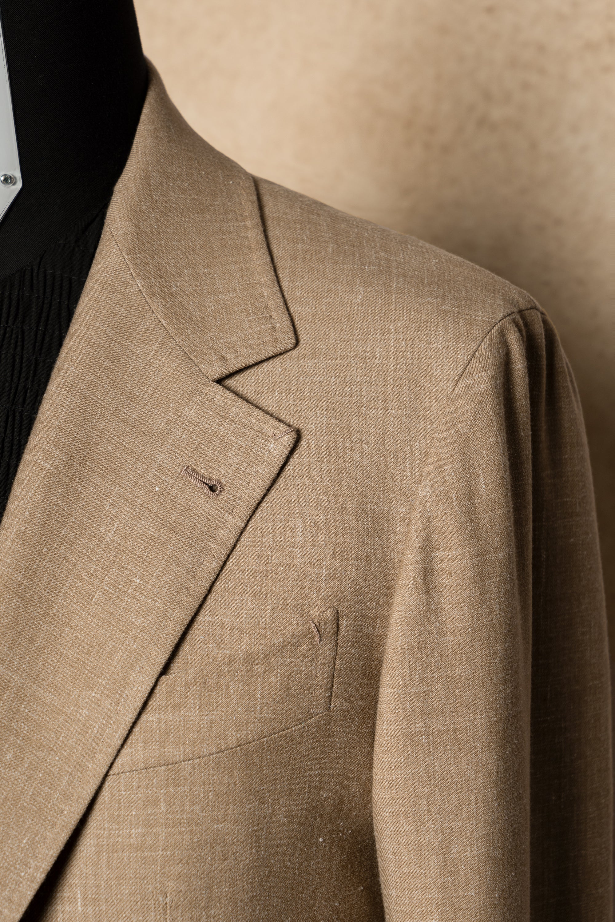 MTO Ochre Melange Cashmere Silk Jacket #382