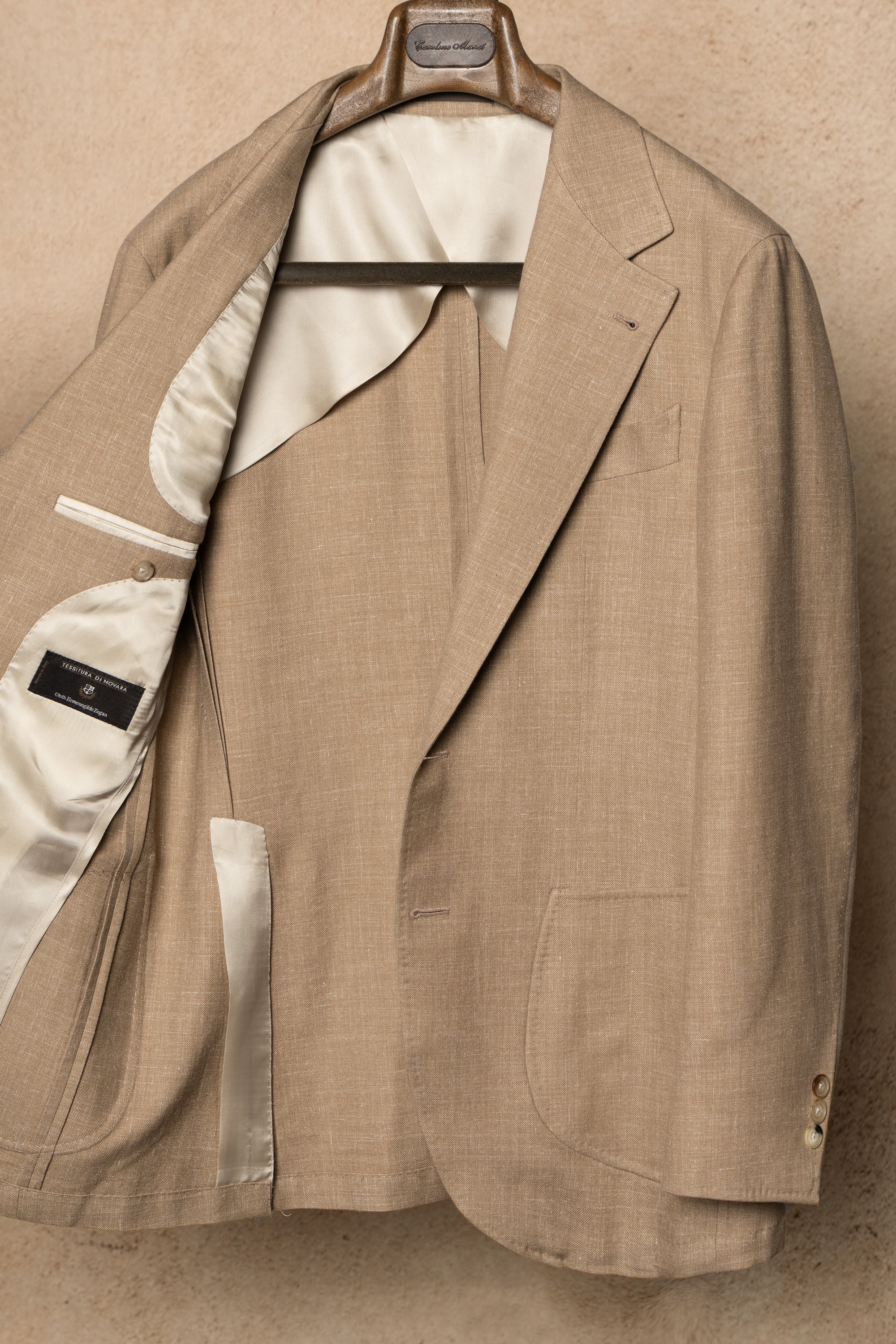 MTO Ochre Melange Cashmere Silk Jacket #382